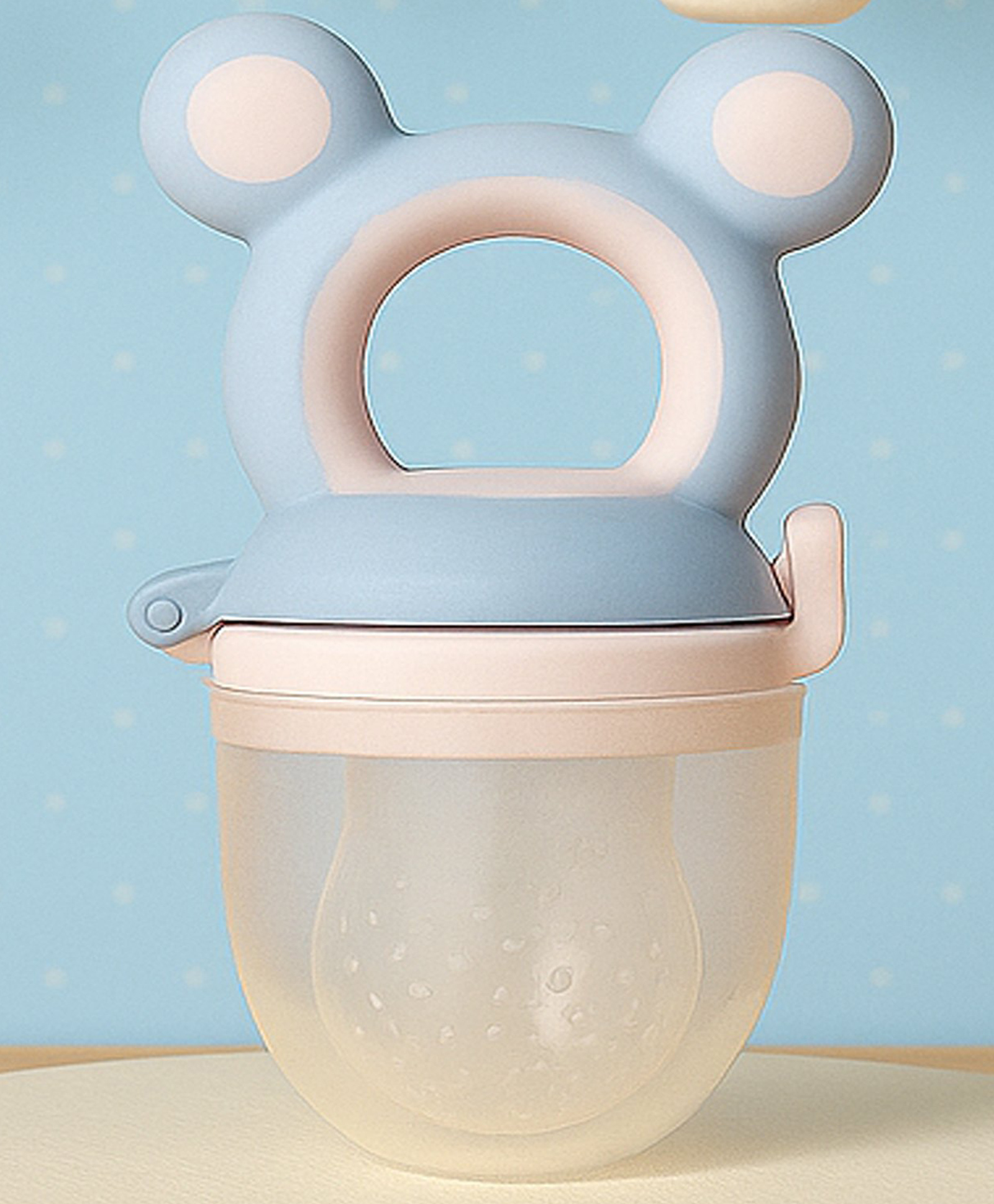 Tinny Tots Premium Baby Soother Fruit Vegetable Food Feeder Nibbler Teether For 3-24 Months Babies BPA Free (Blue)-image-41
