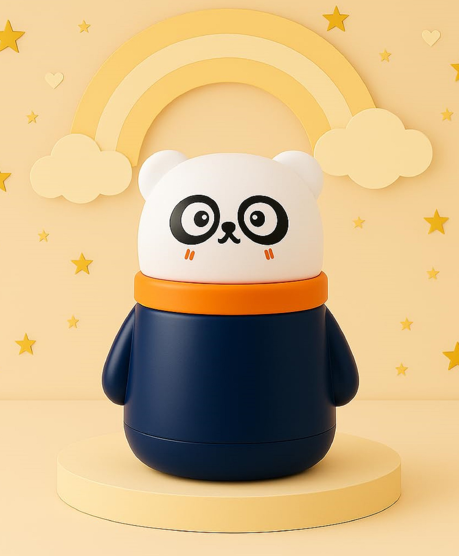 The Cheeky Kidzz Baby Skin Care Powder Puff Box In A Cute Cartoon Owl Design Holder Container Leakproof For Babies/Toddlers/New Born (BLUE)-picture-25