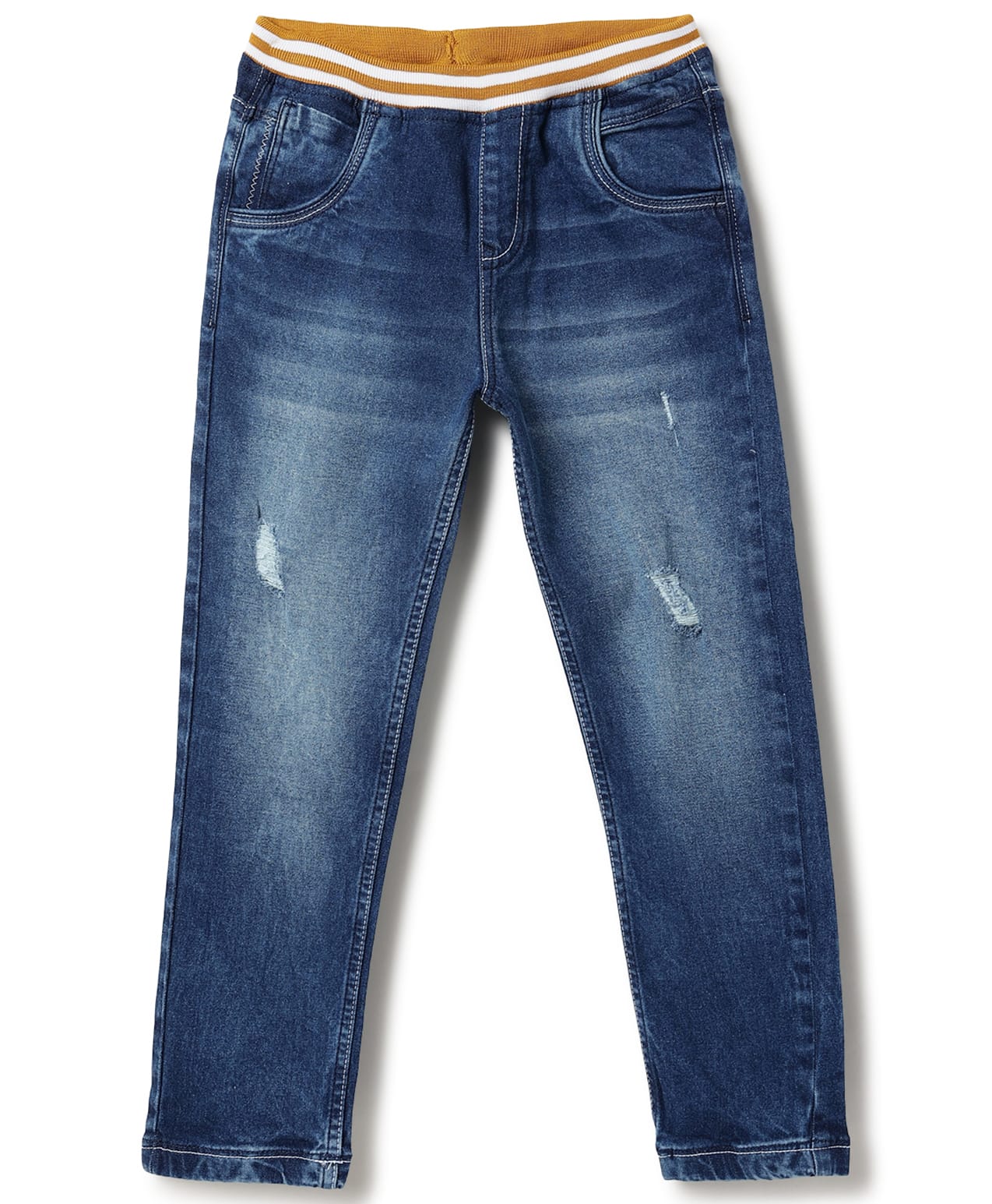 Tales & Stories Denim Woven Washed & Distressed Jeans - Blue-picture-24