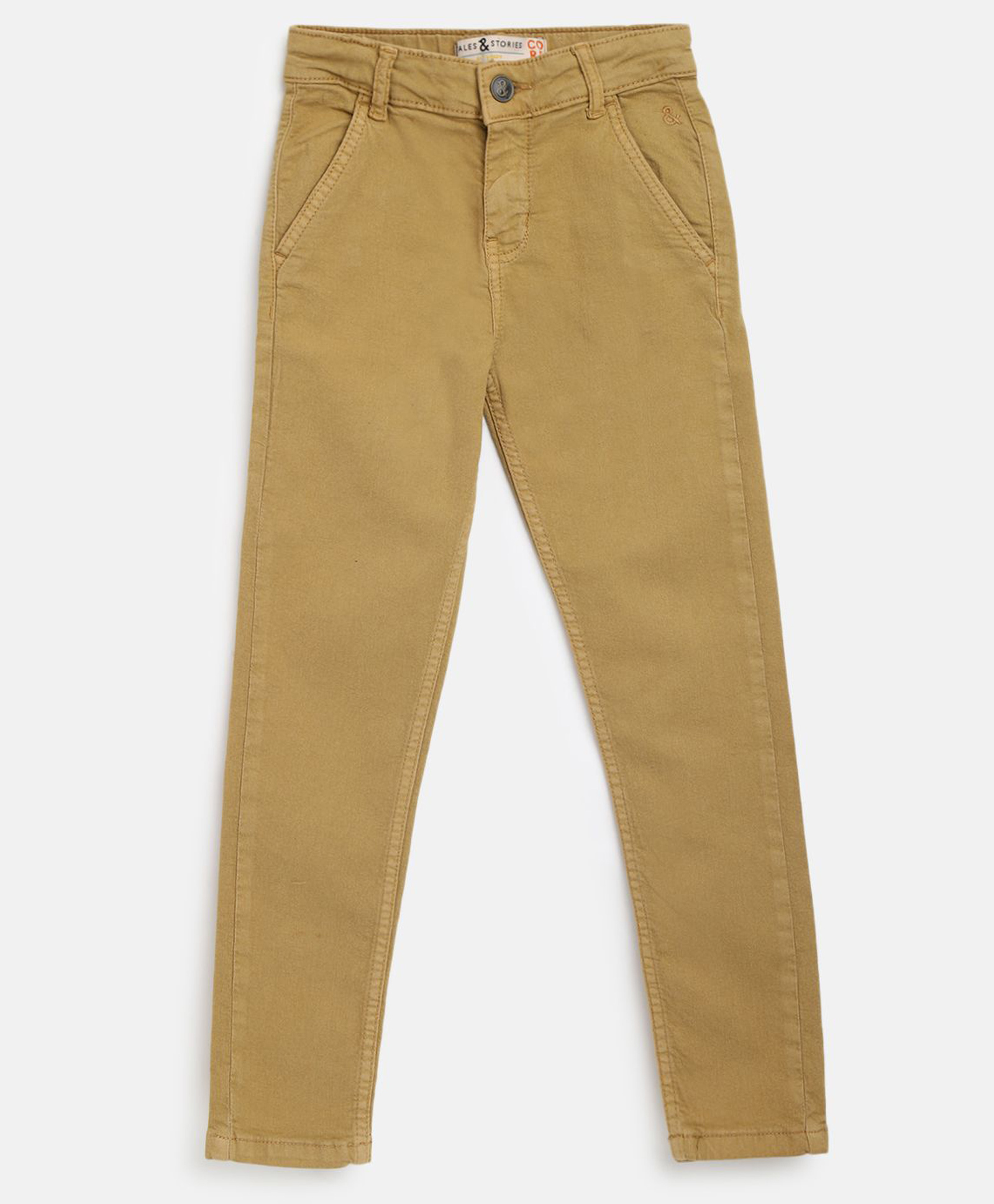 Tales & Stories Denim Woven Solid Jeans - Khaki-picture-33