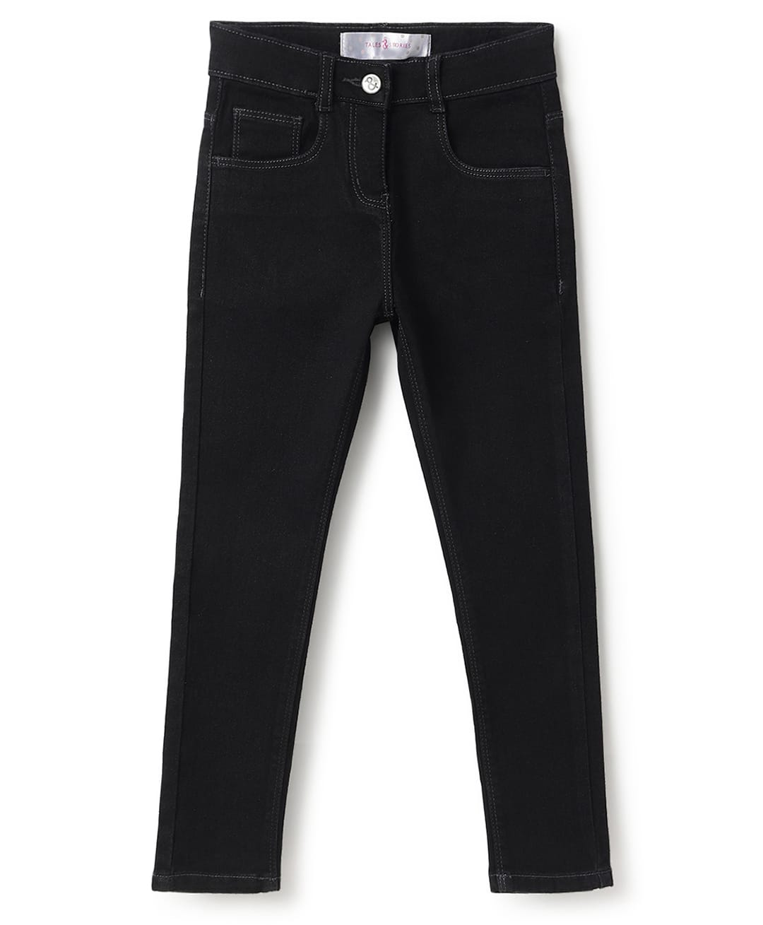 Tales & Stories Denim Woven Solid Jeans - Black-picture-38