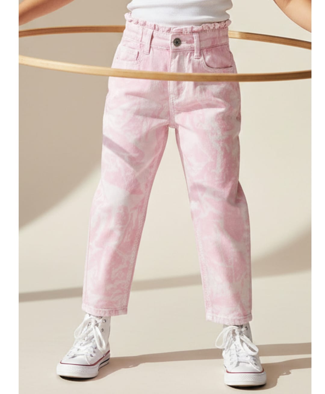 Tales & Stories Denim Woven Tie Dye Jeans - -Pink-picture-27