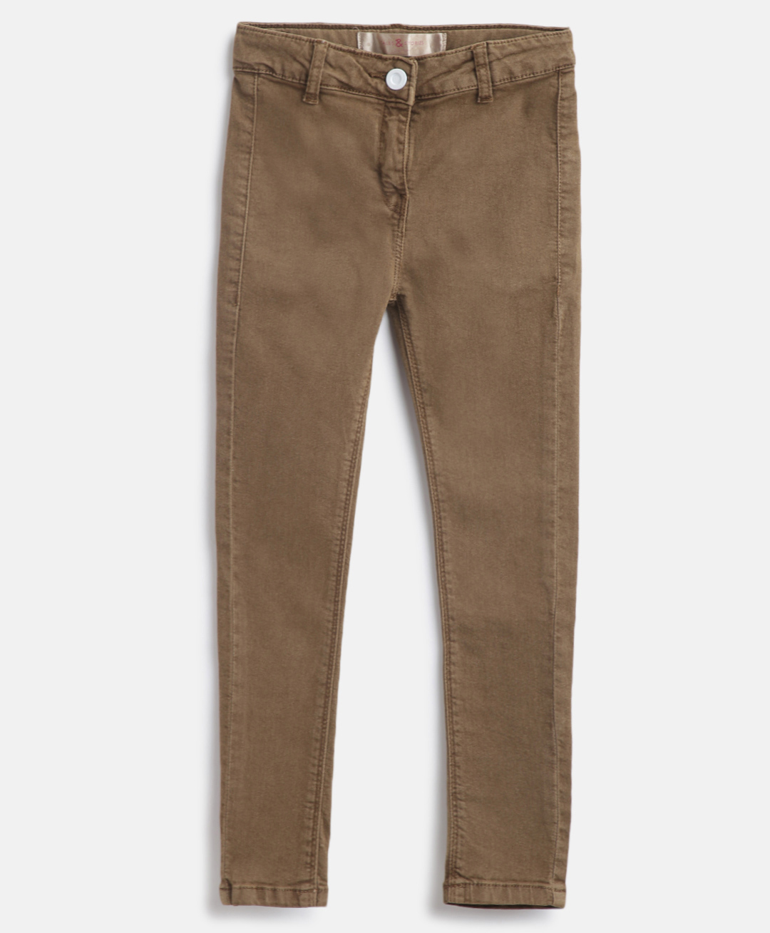 Tales & Stories Denim Woven Solid Jeans - Brown-picture-14
