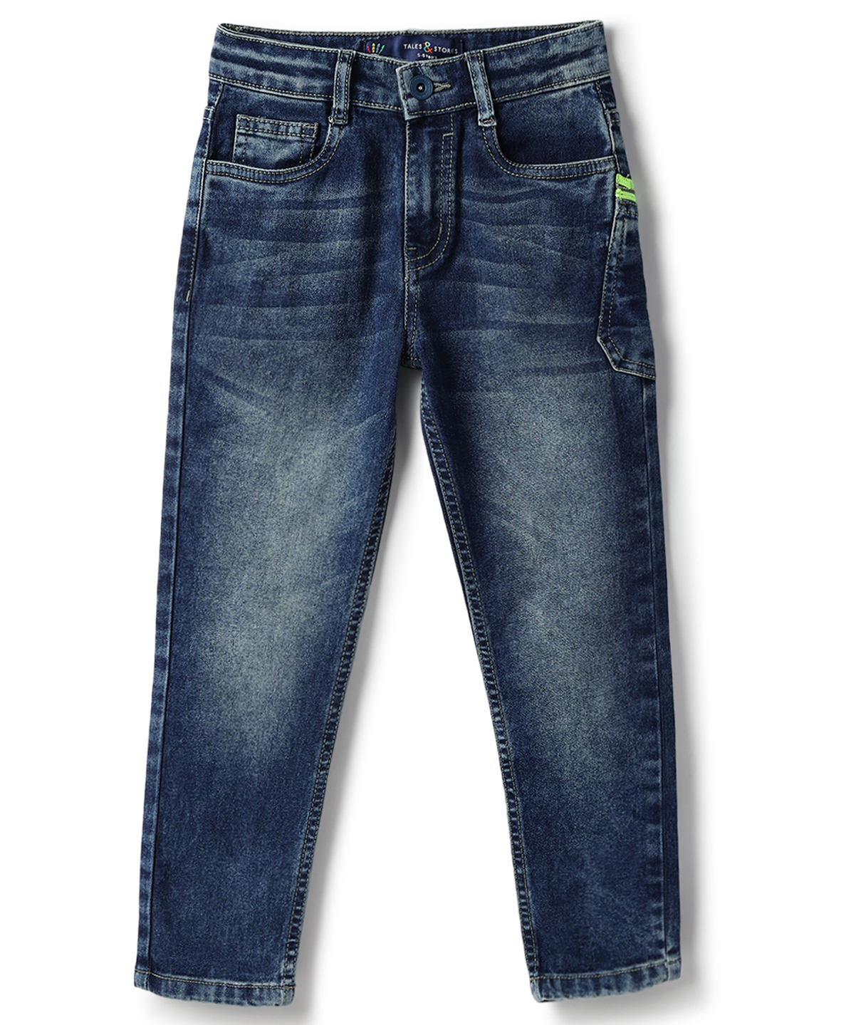 Tales & Stories Denim Woven Washed Jeans - Navy Blue-picture-13