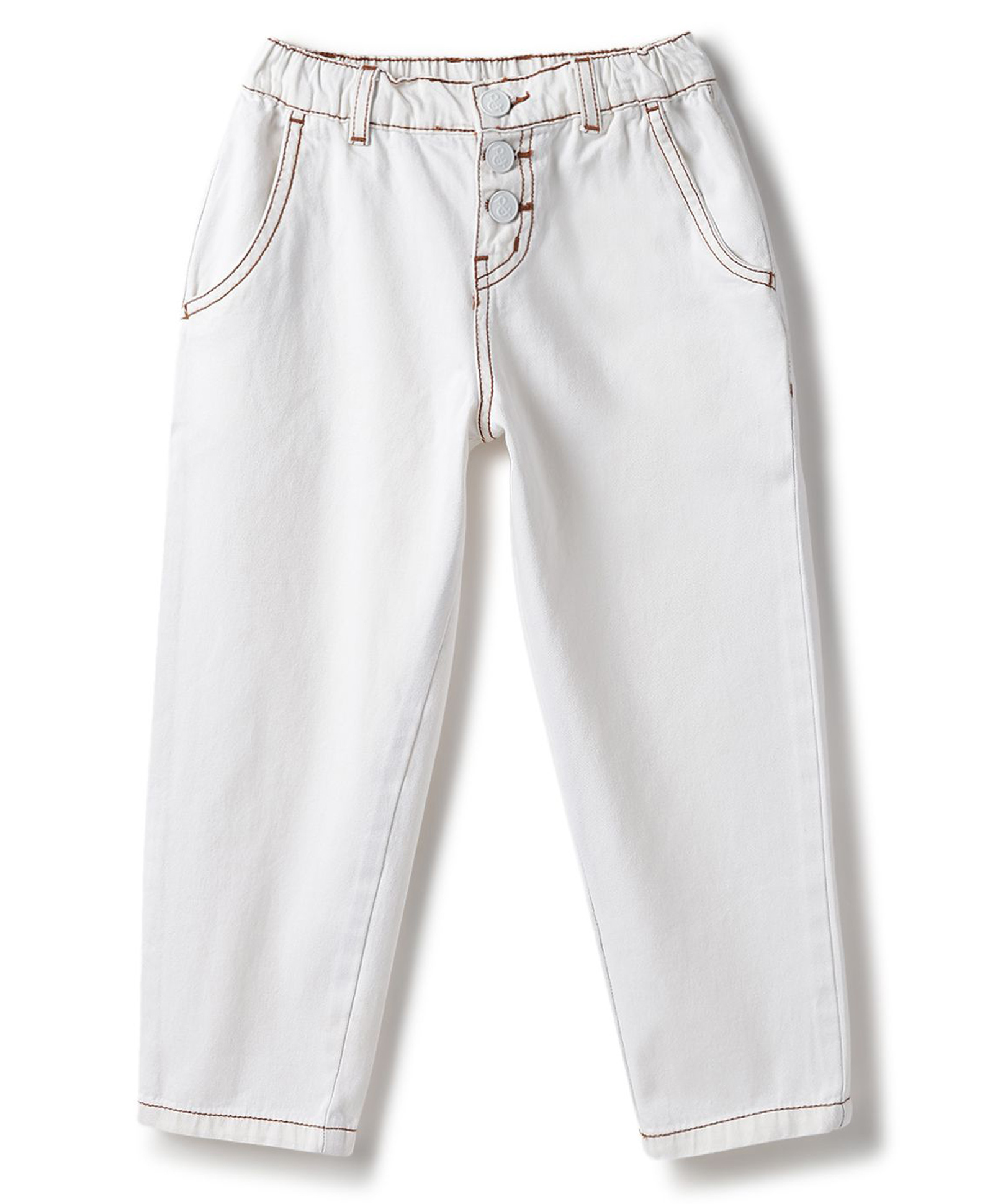 Tales & Stories Cotton Woven Solid Trouser - White-picture-16