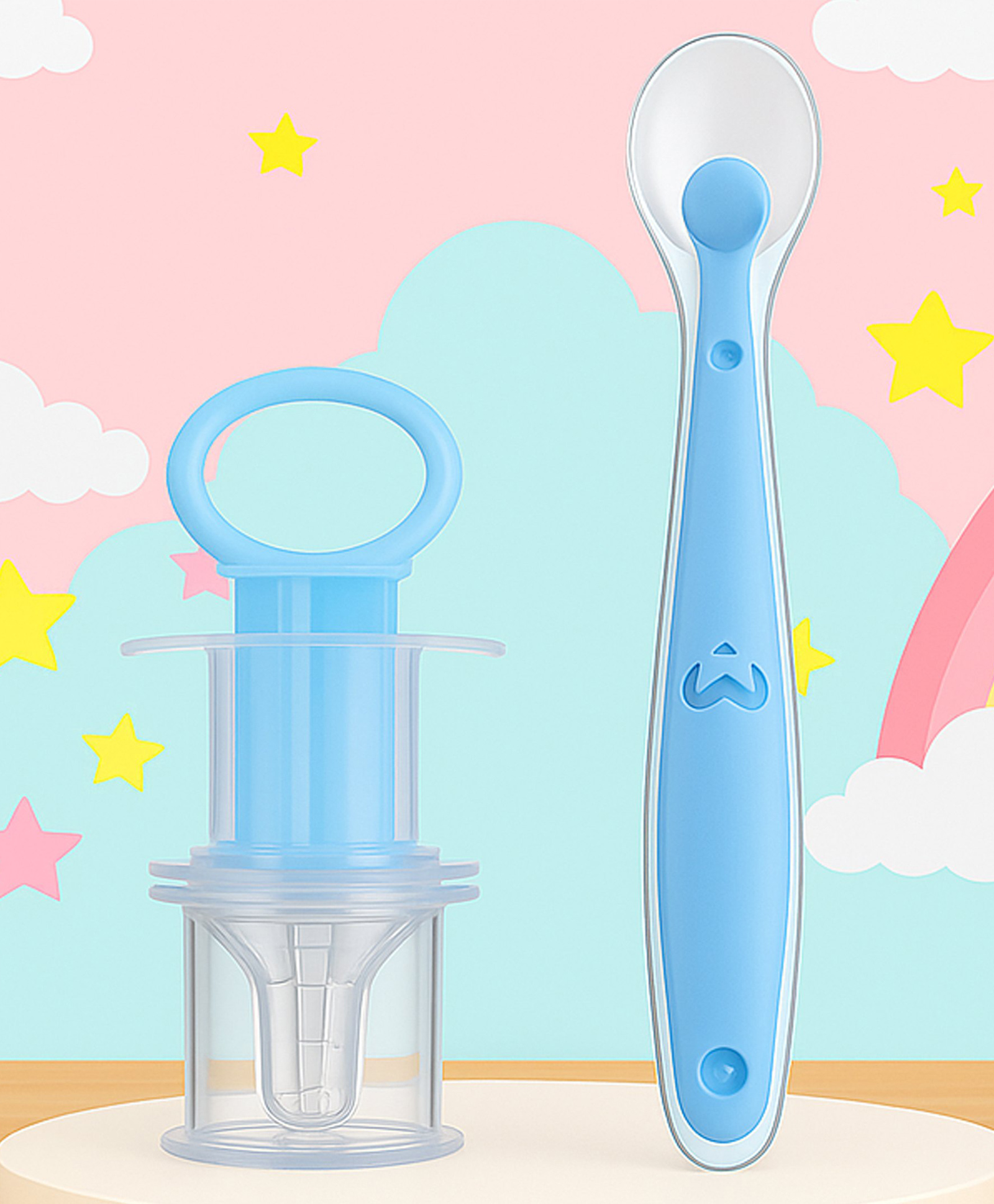 Tinny Tots Baby Multi-Functional Smart Medicine Dropper With Ultrasoft Bendable Silicone Tip Spoon For Babies BPA Free-image-42