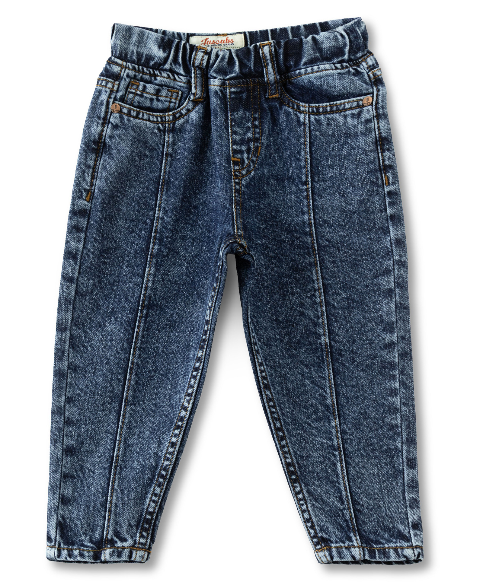 JusCubs Denim Woven Front Seam Detailed Mild Washed Stretchable Jeans - Blue-picture-11