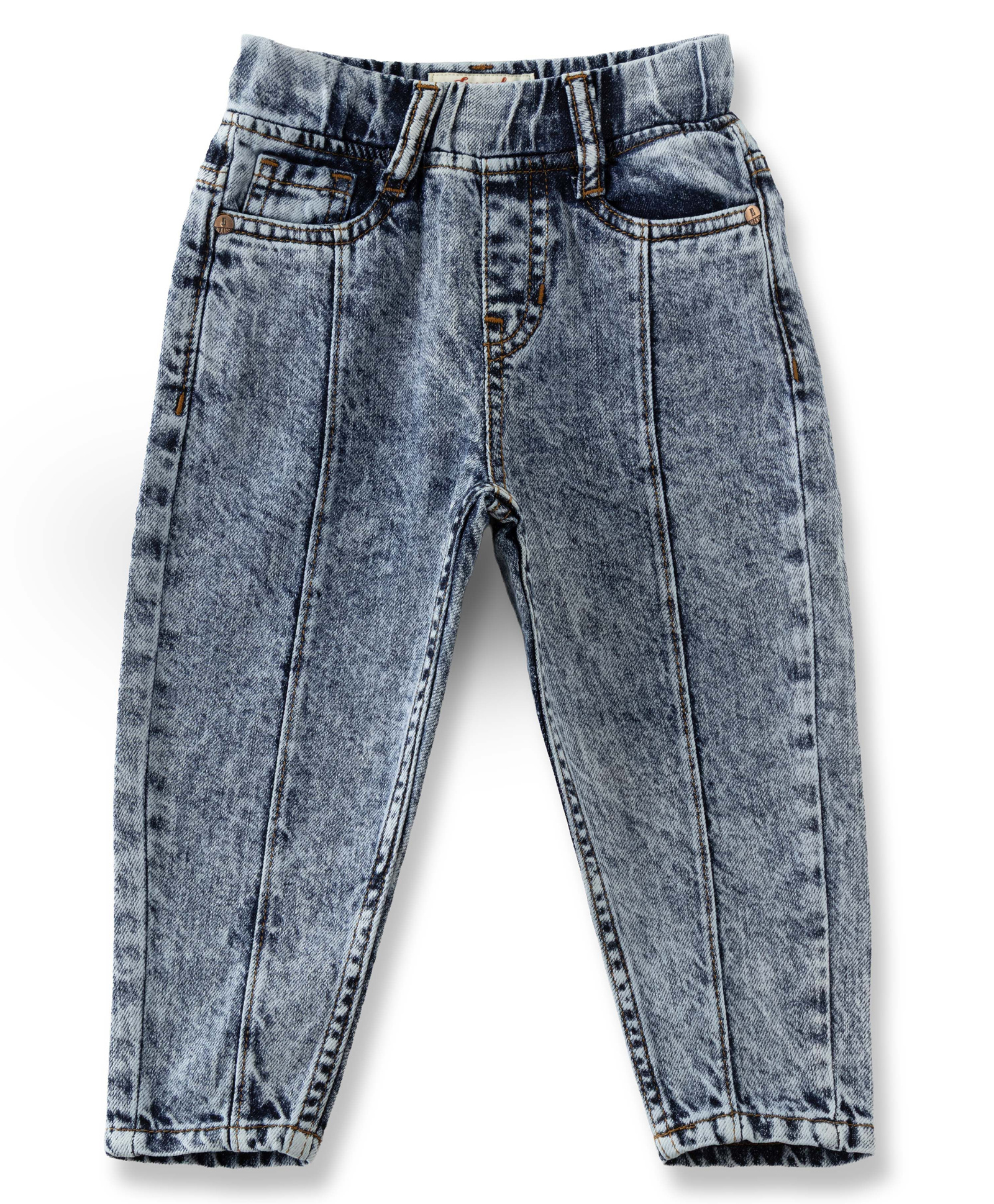 JusCubs Denim Woven Front Seam Detailed Washed Stretchable Jeans - Blue-picture-20