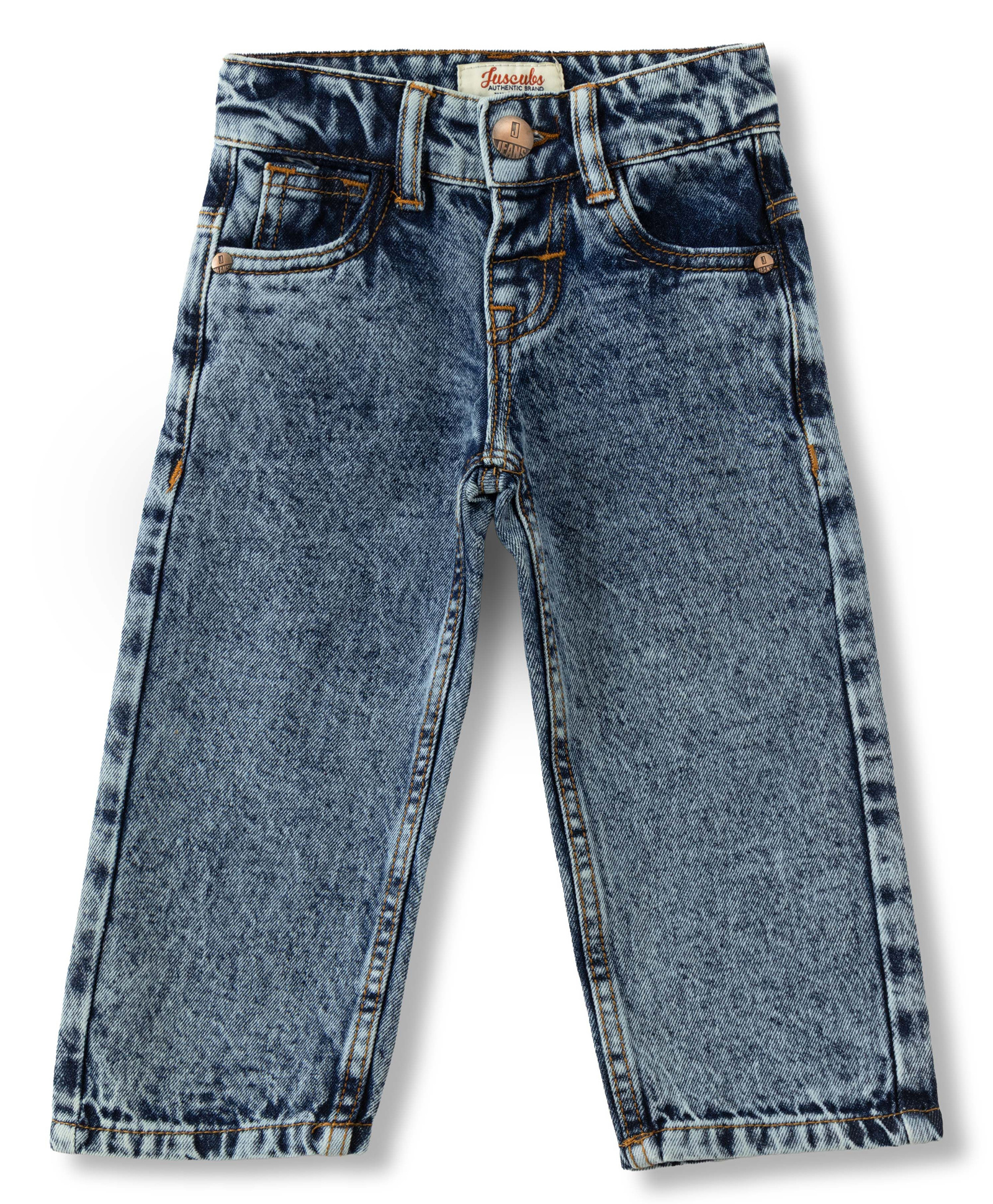 JusCubs Denim Woven Washed Straight Fit Jeans - Blue-image-5