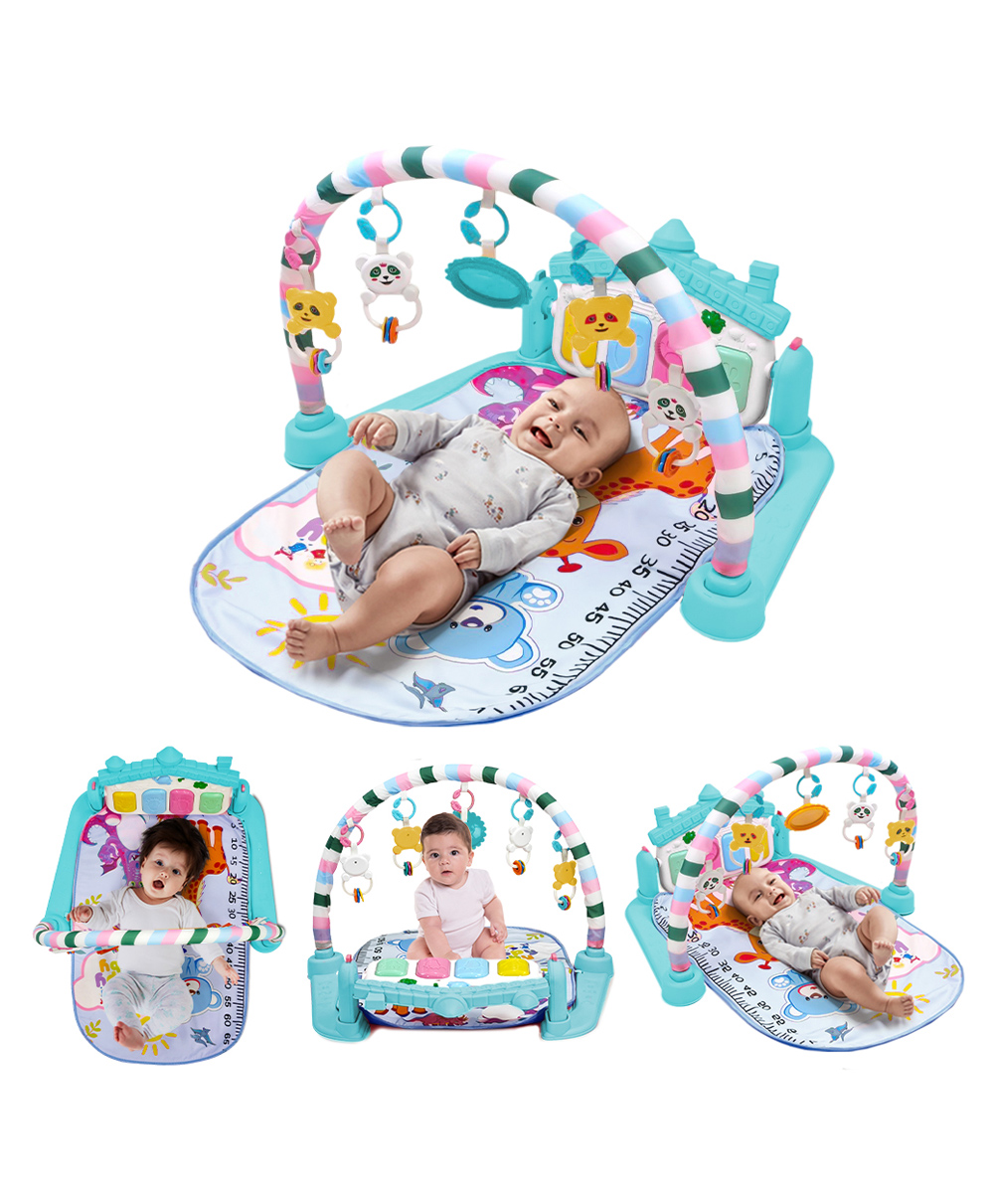 StarAndDaisy Kick and Play Multi-Function ABS High Grade Plastic Piano Baby Gym and Fitness Rack Products - Blue-image-25