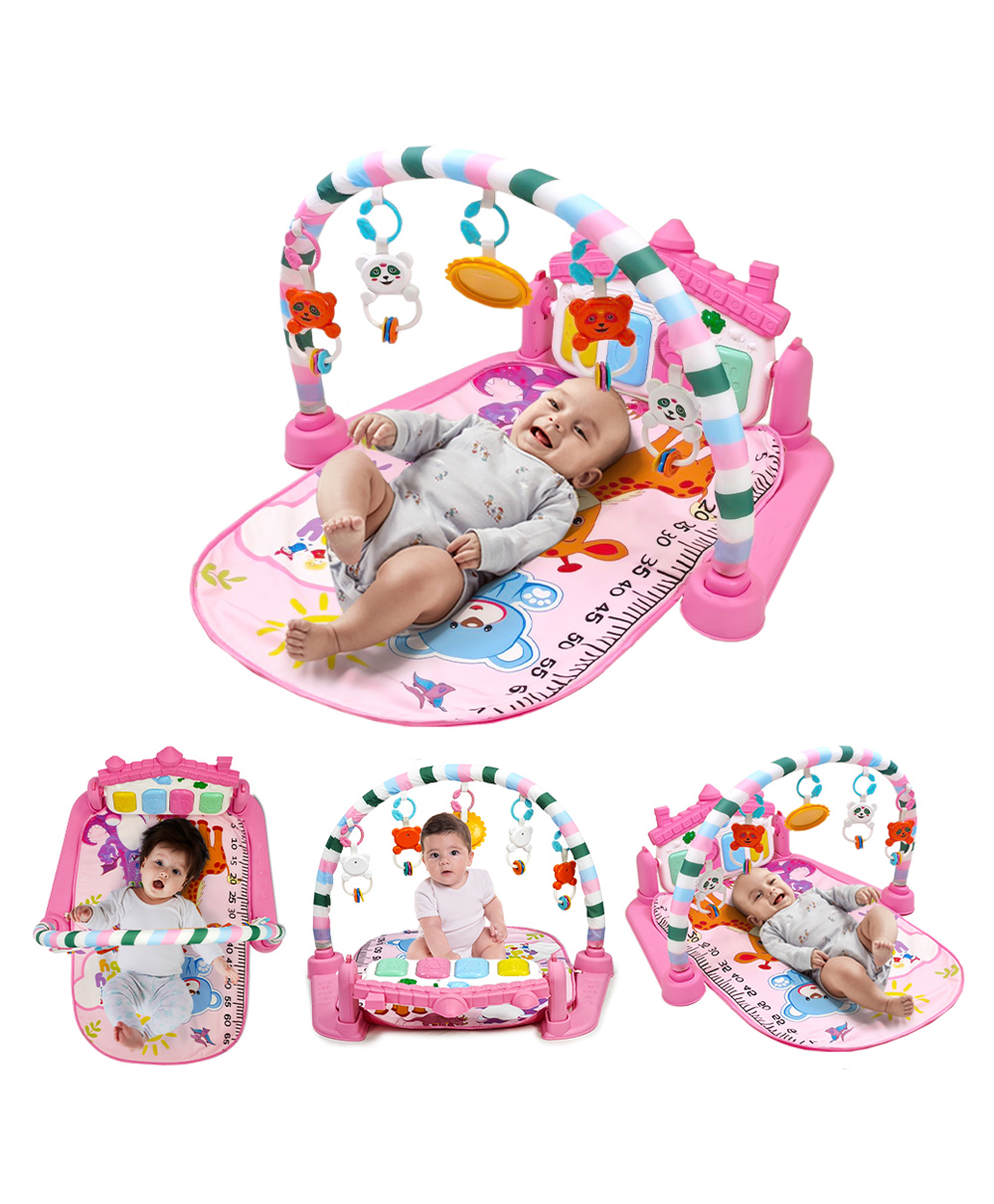 StarAndDaisy Kick and Play Multi-Function ABS High Grade Plastic Piano Baby Gym and Fitness Rack Products - Pink-picture-12