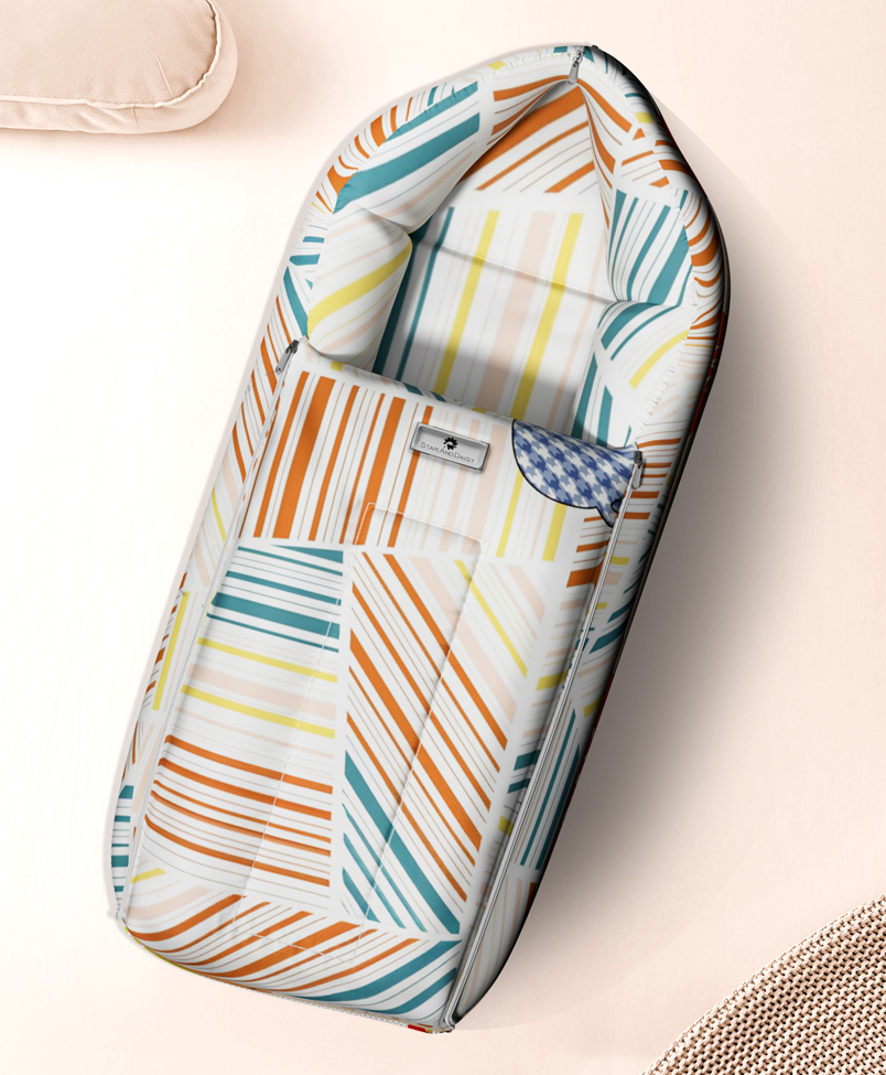 StarAndDaisy 3 in 1 Baby Sleeping Bag - White With Check Print-picture-15