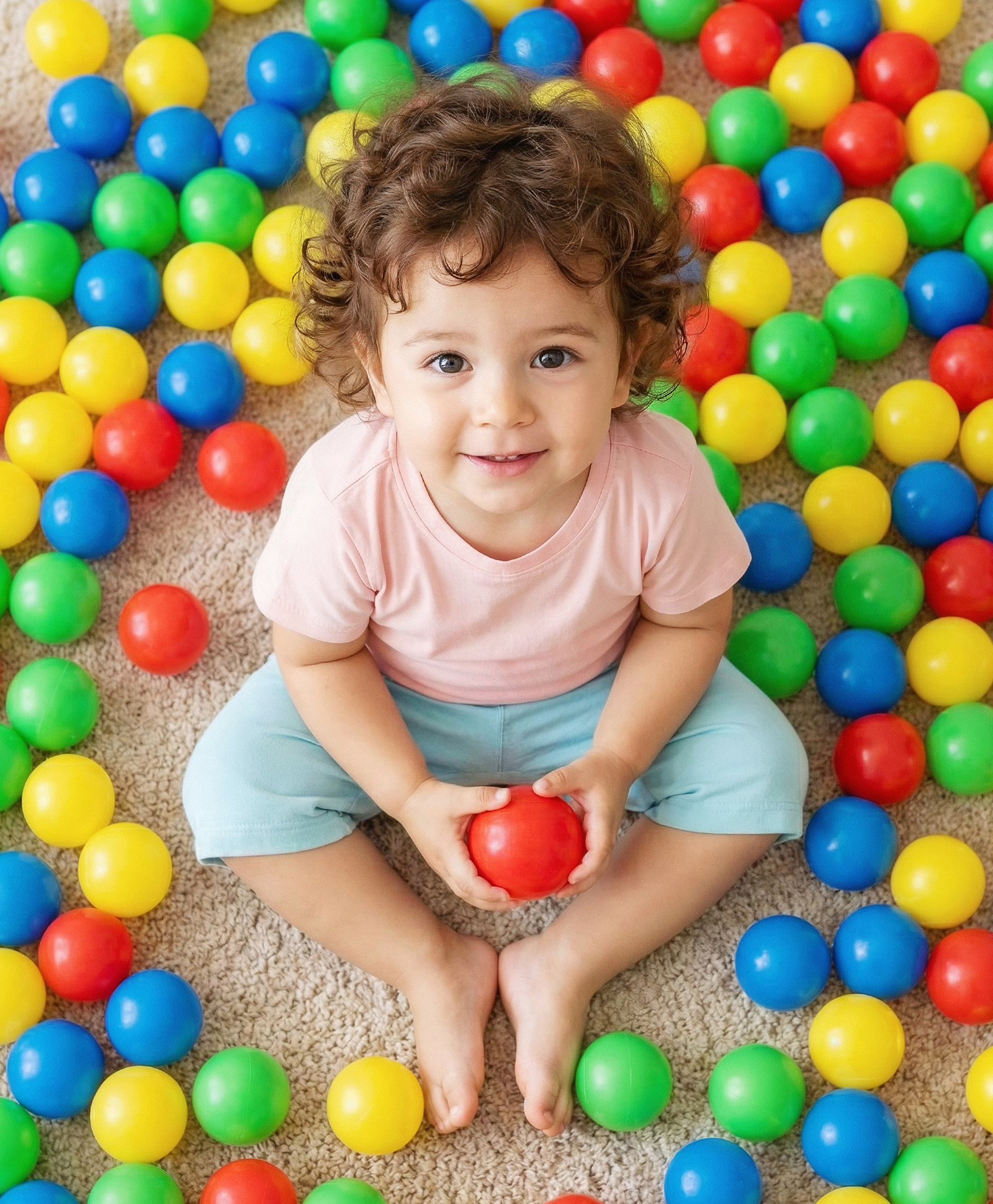 Babyhug Plastic Ball Pack of 50 - 6 cm| Colorful Balls for Kids| Safe & Lightweight Play Balls for Ball Pits, Tents, Pools & Indoor Play| Soft-Edged| Multicolor Balls| BIS Certified