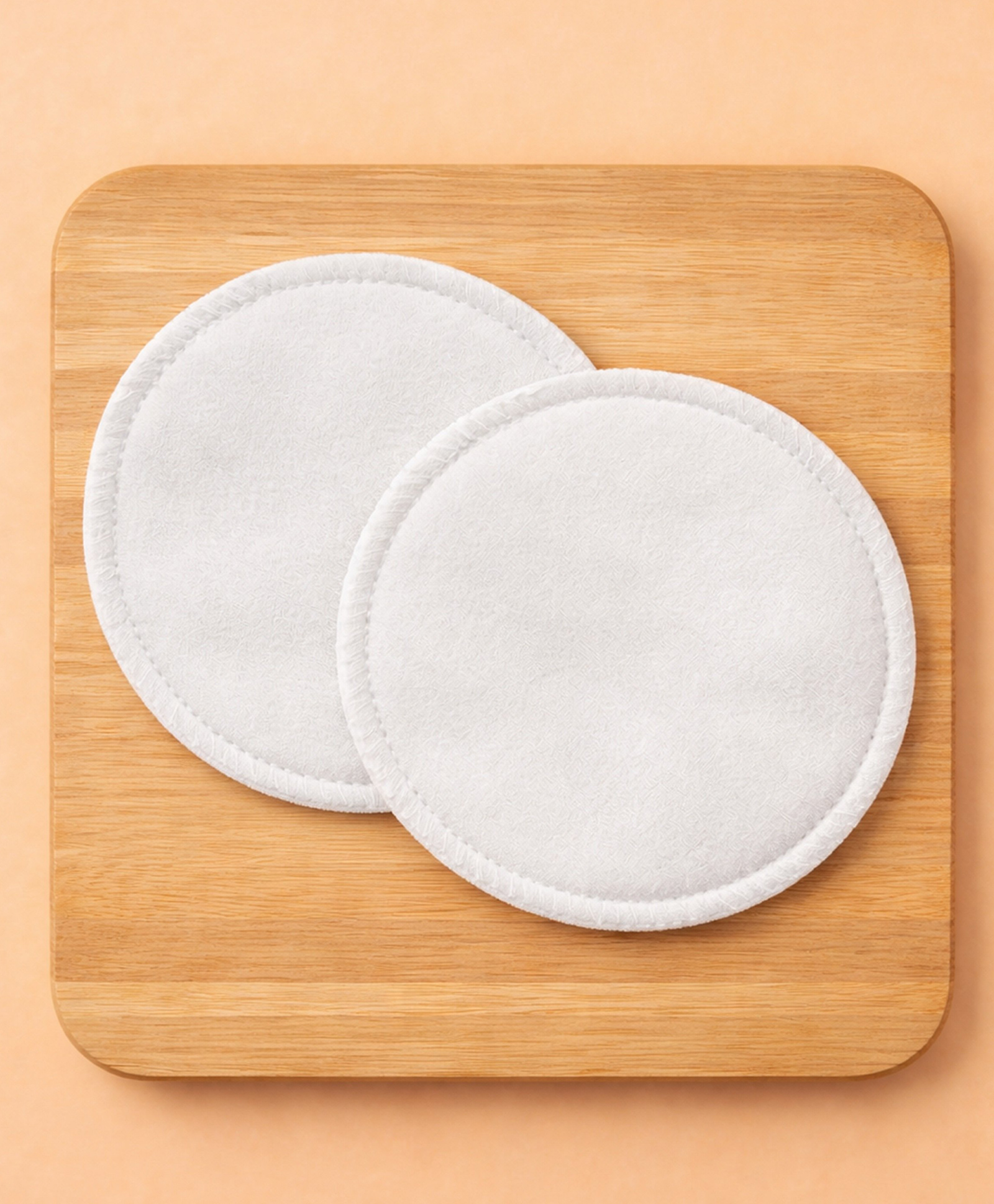 The Cheeky Kidzz Pack of 2 Reusable & Washable Maternity Nursing Soft Cotton Breast Pads for Feeding Mothers (White)-image-47