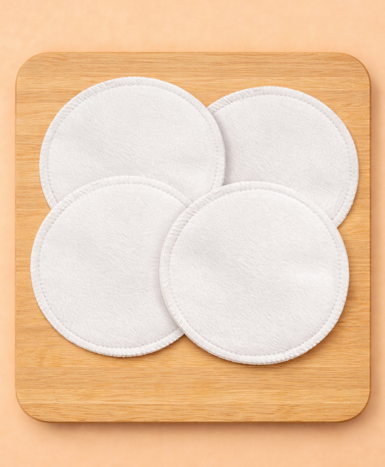 The Cheeky Kidzz Pack of 4 Reusable & Washable Maternity Nursing Soft Cotton Breast Pads for Feeding Mothers (White)-image-48