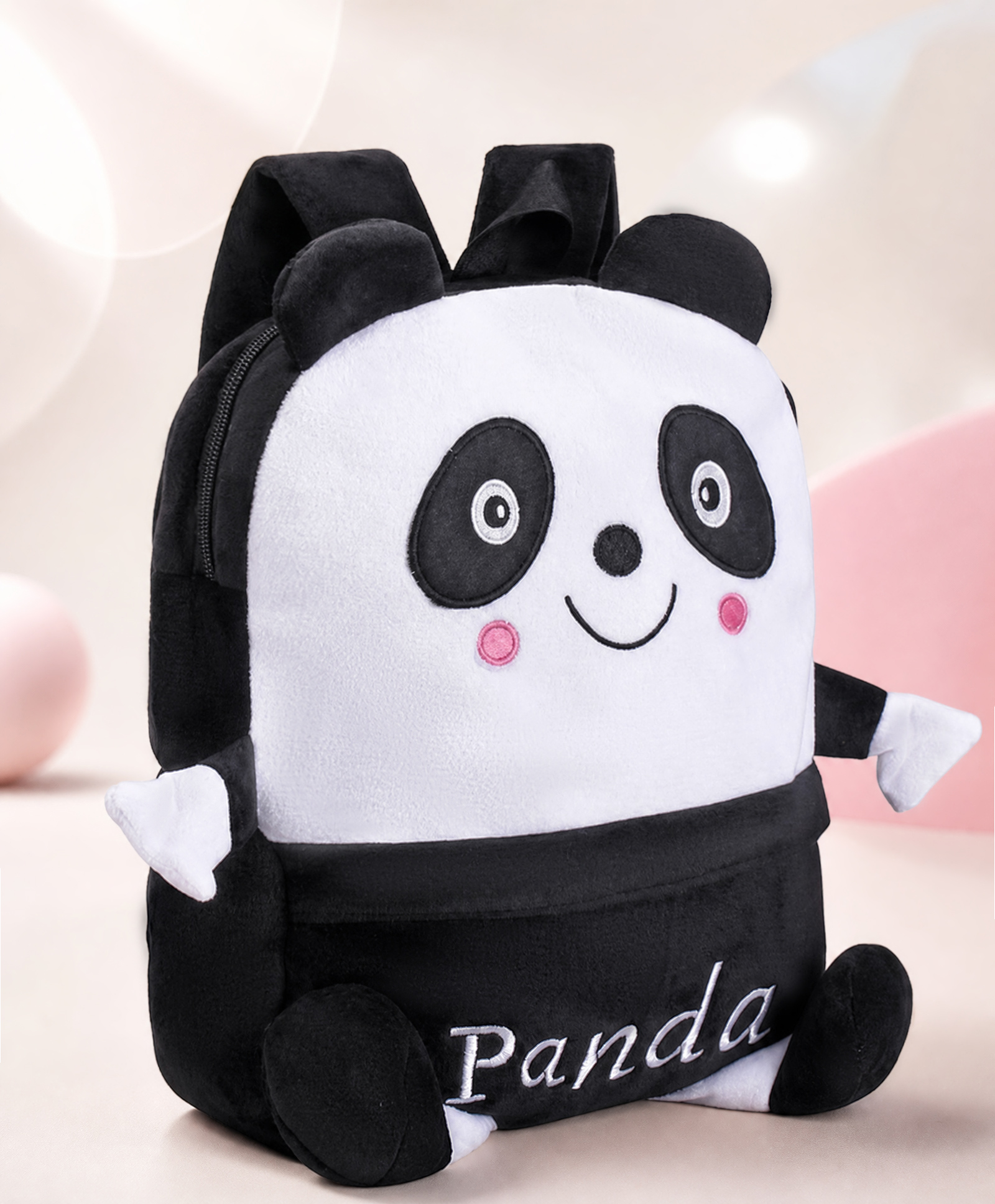 Play Nation Panda Soft Toy Bag Black & White| Backpack for Pre-School| Picnic & Travel| Plush & Lightweight| Adjustable Padded Shoulder Strap| Fancy Mini Backpack for Boys & Girls - Height 16 Inches-image-40