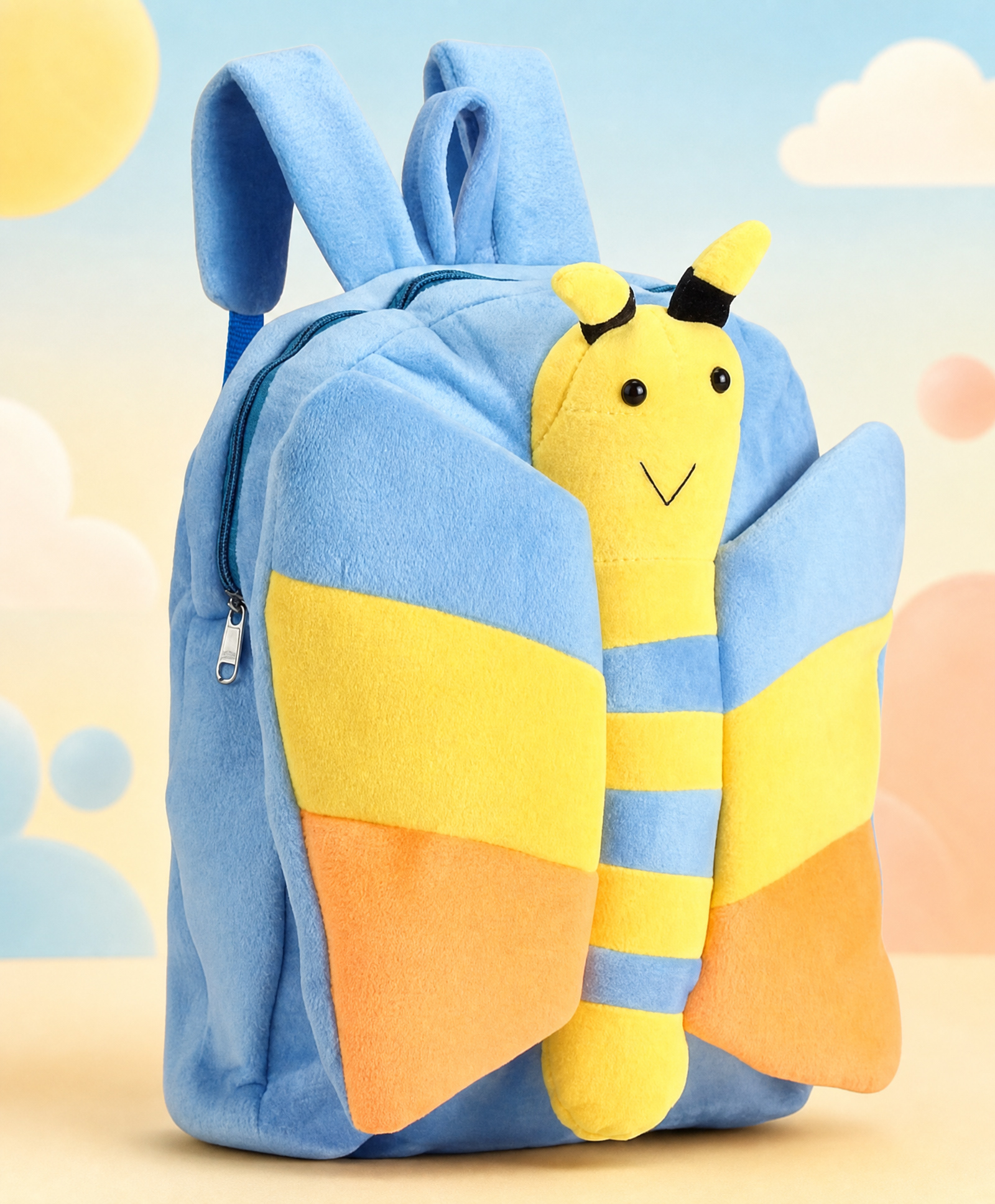 Play Nation Butterfly Soft Toy Bag Multicolor| Backpack for Pre-School| Picnic & Travel| Plush & Lightweight| Adjustable Padded Shoulder Strap| Fancy Mini Backpack - Height 14 Inches-image-41