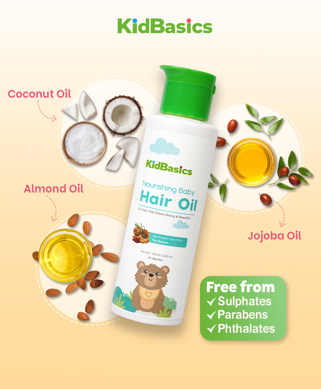KIDBASICS Baby Hair Oil- 100ml-picture-4