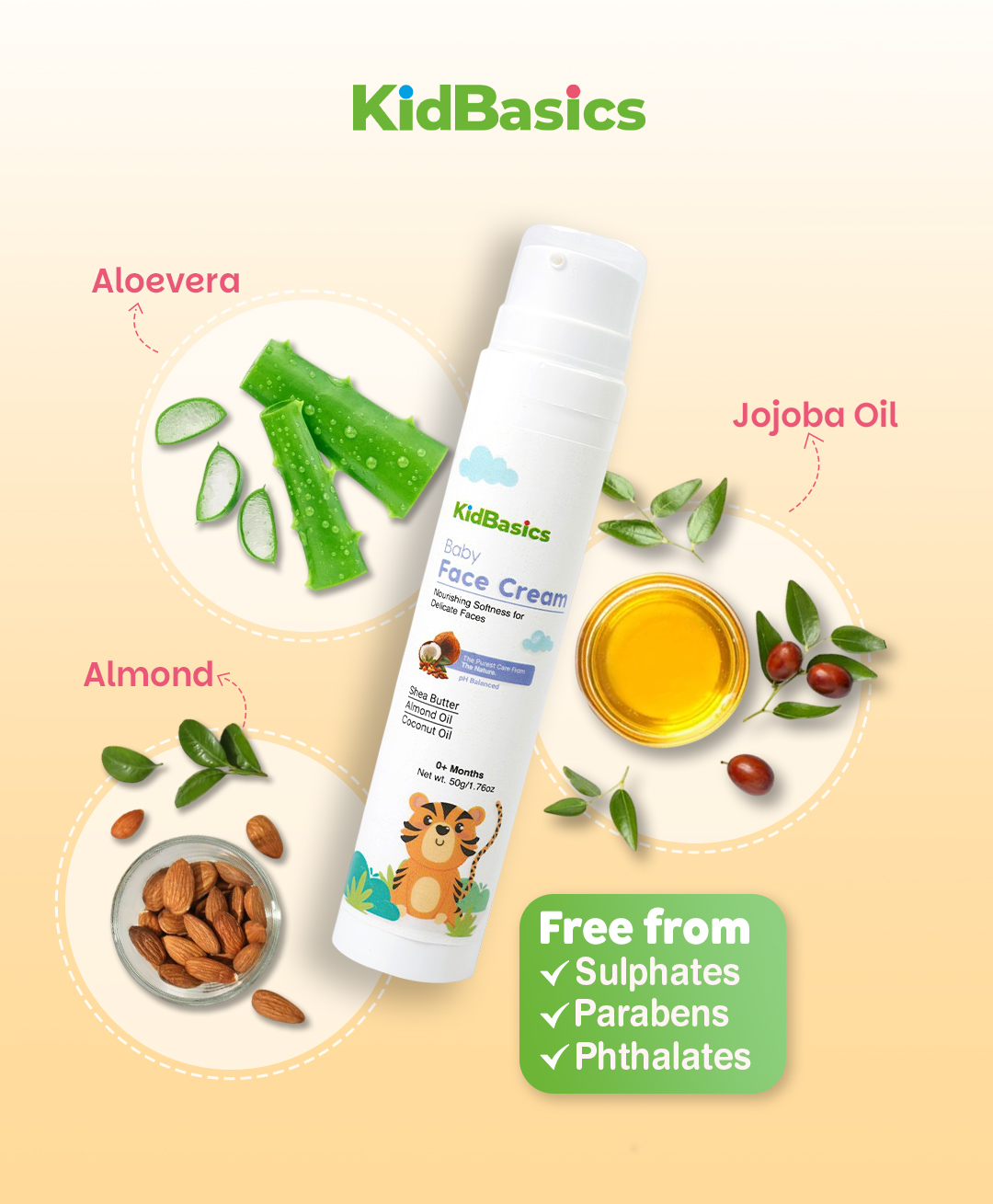 KIDBASICS Face Cream for Babies -50g-picture-0