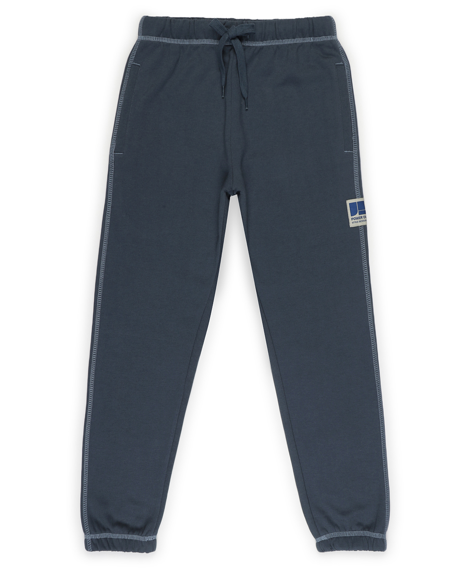 ALAN JONES Cotton Blend Knit Solid Joggers - Dusty Blue-picture-20