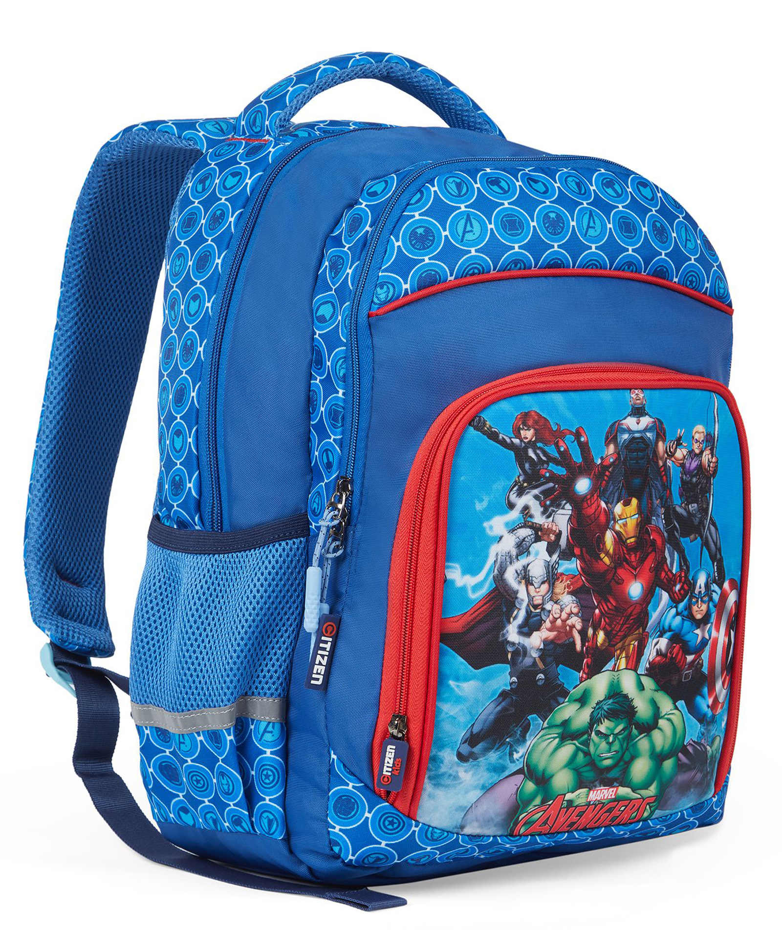 CITIZEN Marvel Universe Gear 26L Kids School Bag | Durable Polyester | 1 Main Compartment | Front Accessories Pocket | Dual Bottle Holders | Cushioned Back | Soft Handle - 19 Inches-image-36