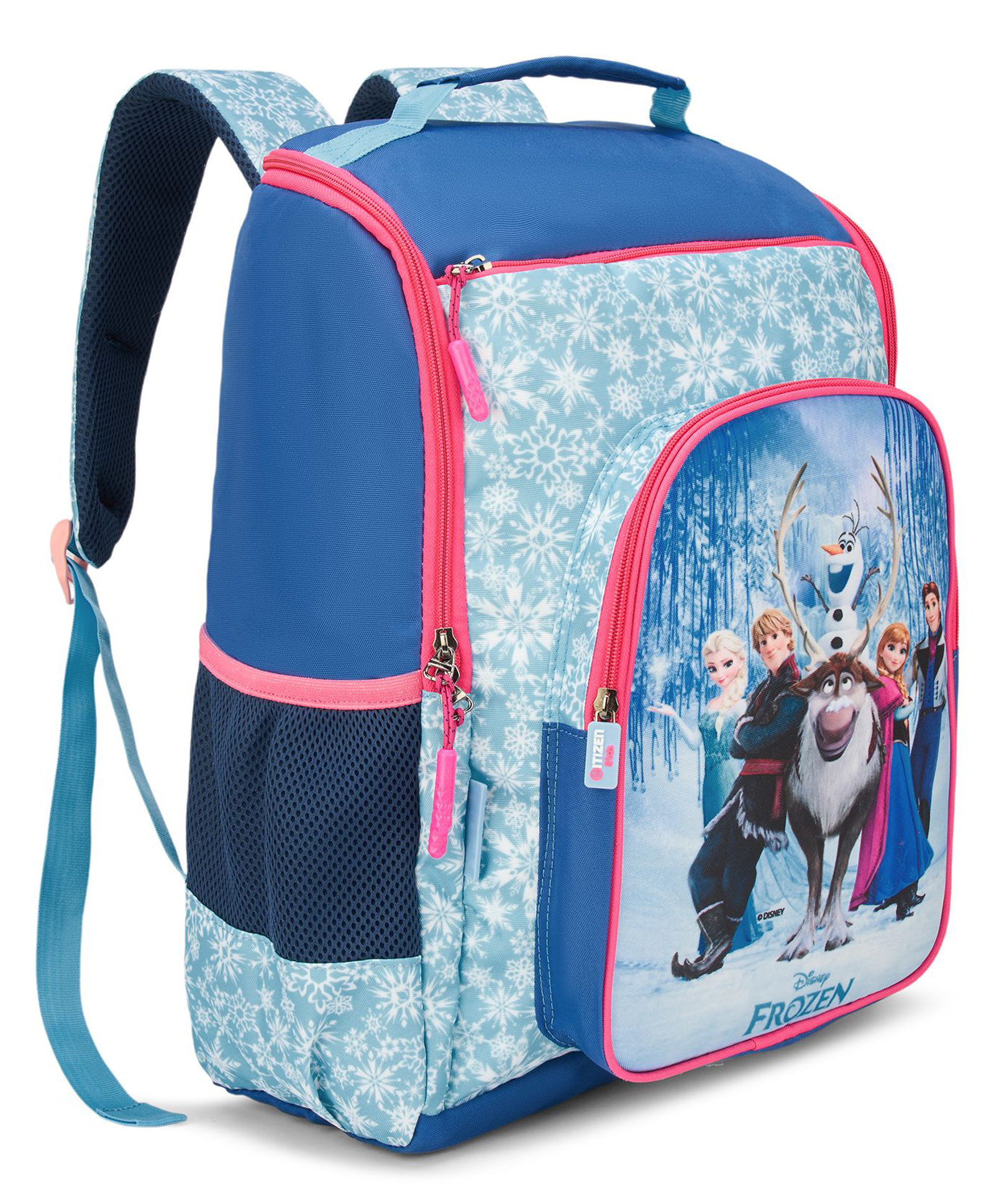 CITIZEN Frozen Fantasy Kids School Bag 24L | 2 Main Compartments | Front Quick-Access Pocket | Side Water Bottle Holders | Padded Straps & Handle | Durable Polyester - 18 Inches-image-37