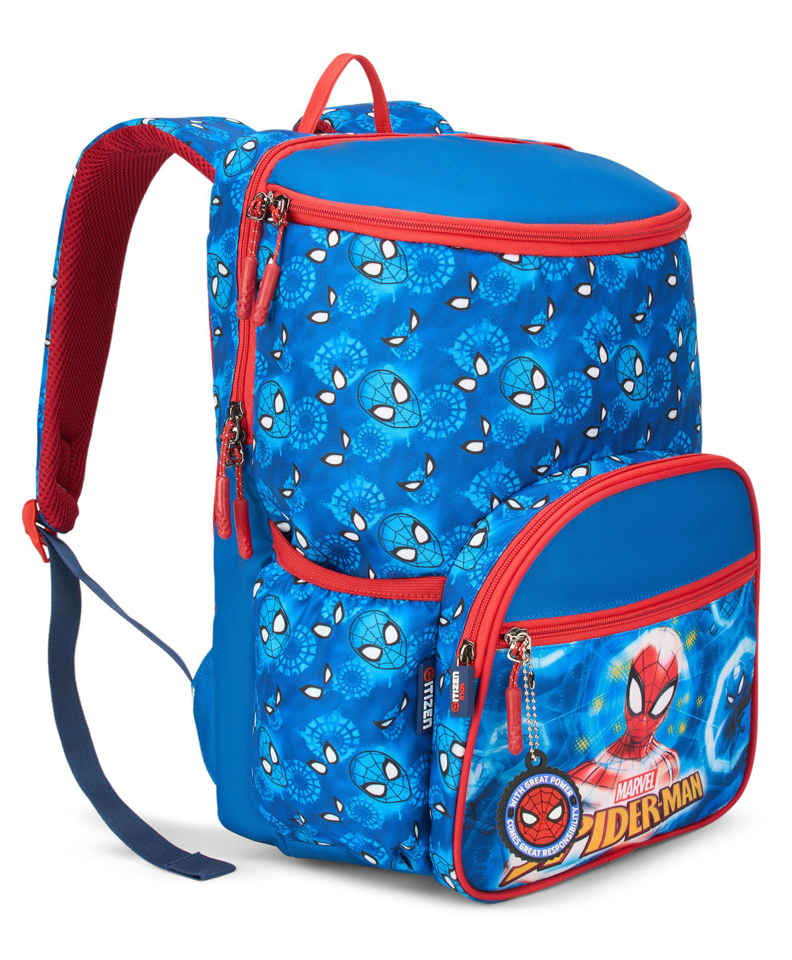 CITIZEN Spiderverse 24L Kids School Bag | 2 Main Compartments | Front Quick-Access Pockets | Side Mesh Bottle Holders | Padded Shoulder Straps & Handle | Durable Polyester - 19.29 Inches-image-8
