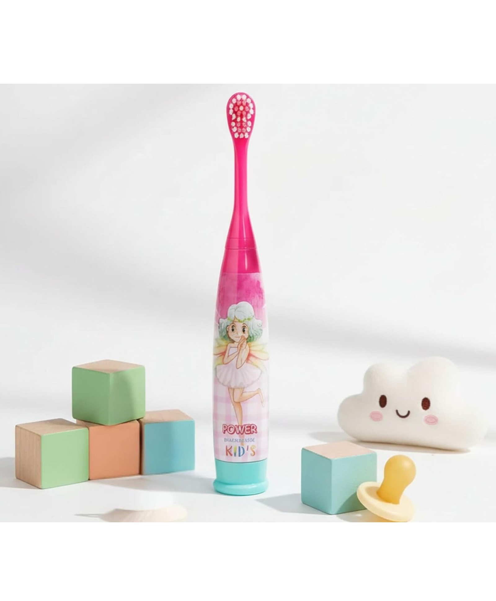 Aerex Electric Toothbrush for Kids Fun & Safe Effective Brushing Baby Junior Electric Vibrating Motion Sonic Toothbrush With Replacement Brush Head (Pink)-image-40