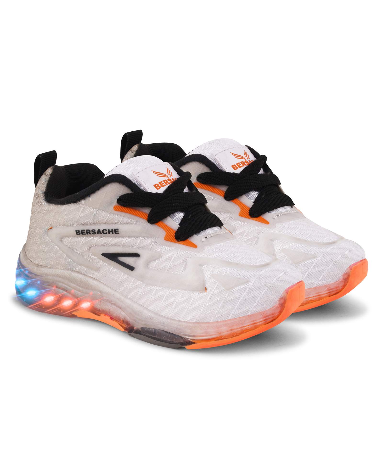 BERSACHE Ombre Abstract Designed Lace Up LED Shoes - Grey-image-30