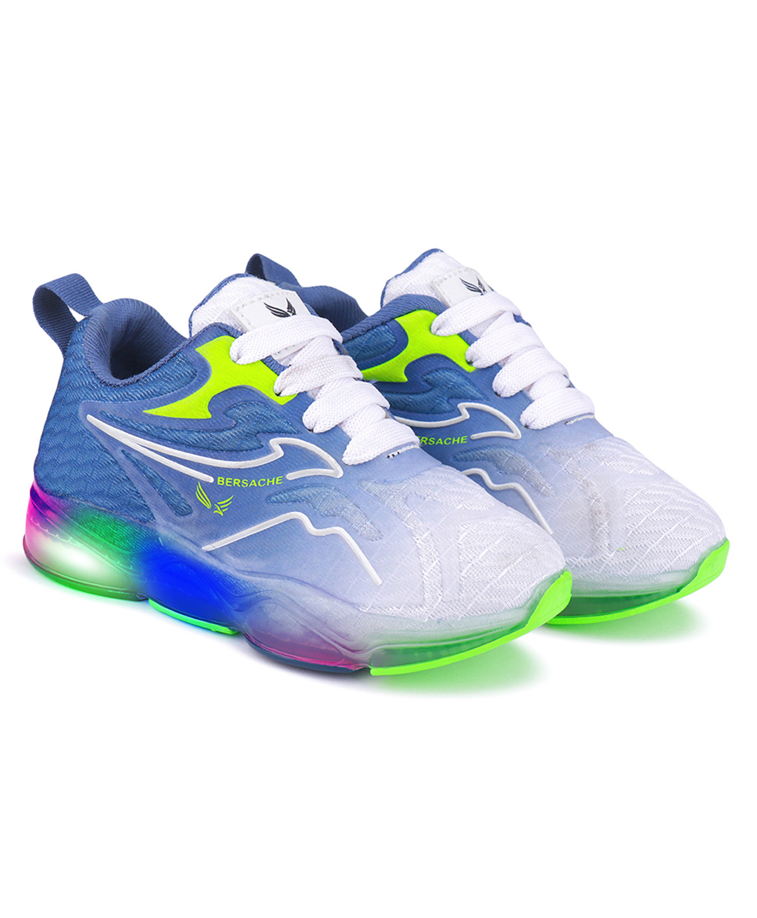 BERSACHE Ombre Designed Lace Up LED Shoes - Blue-image-48