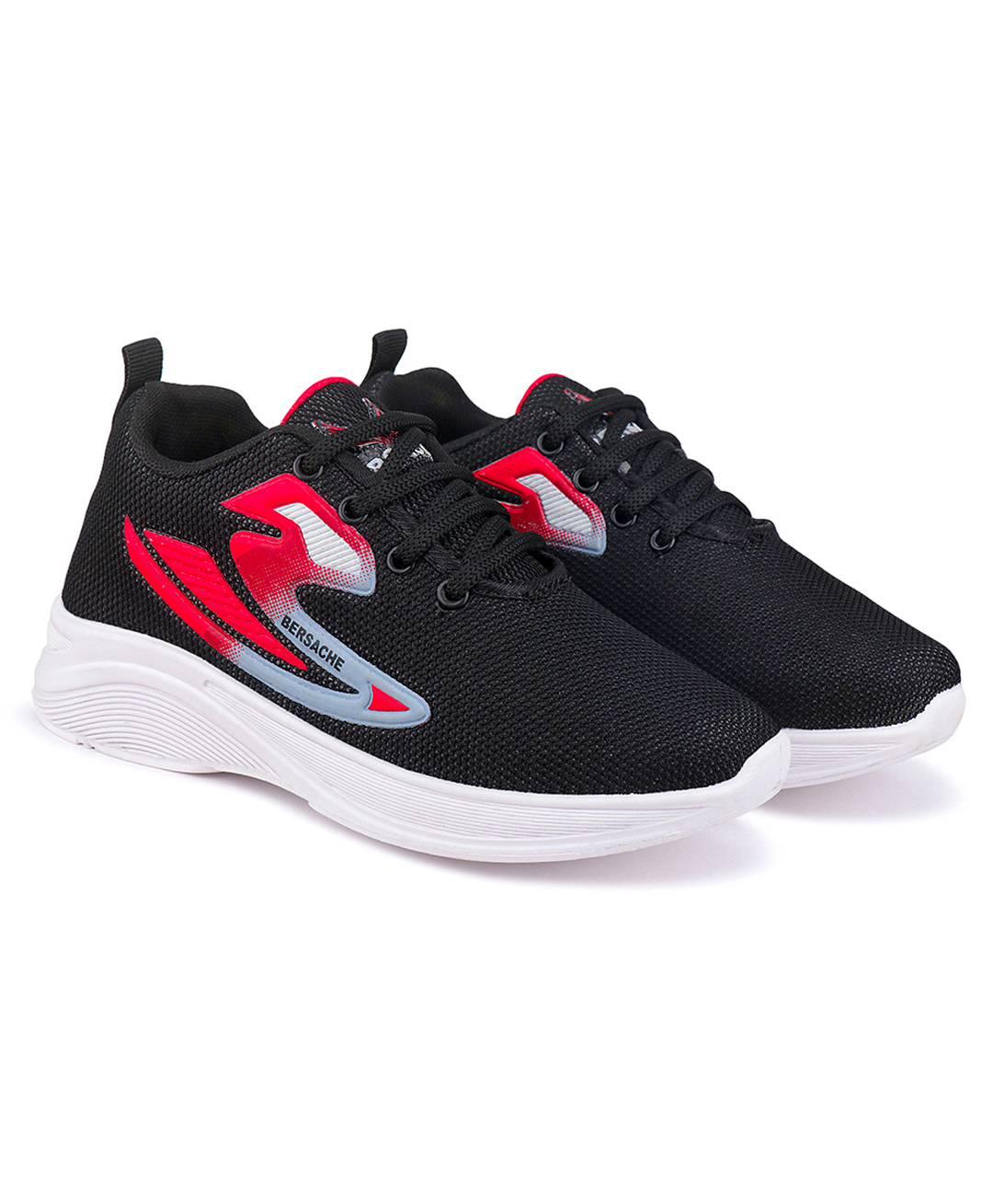 BERSACHE Abstract Designed Lace Up Shoes - Black-image-11