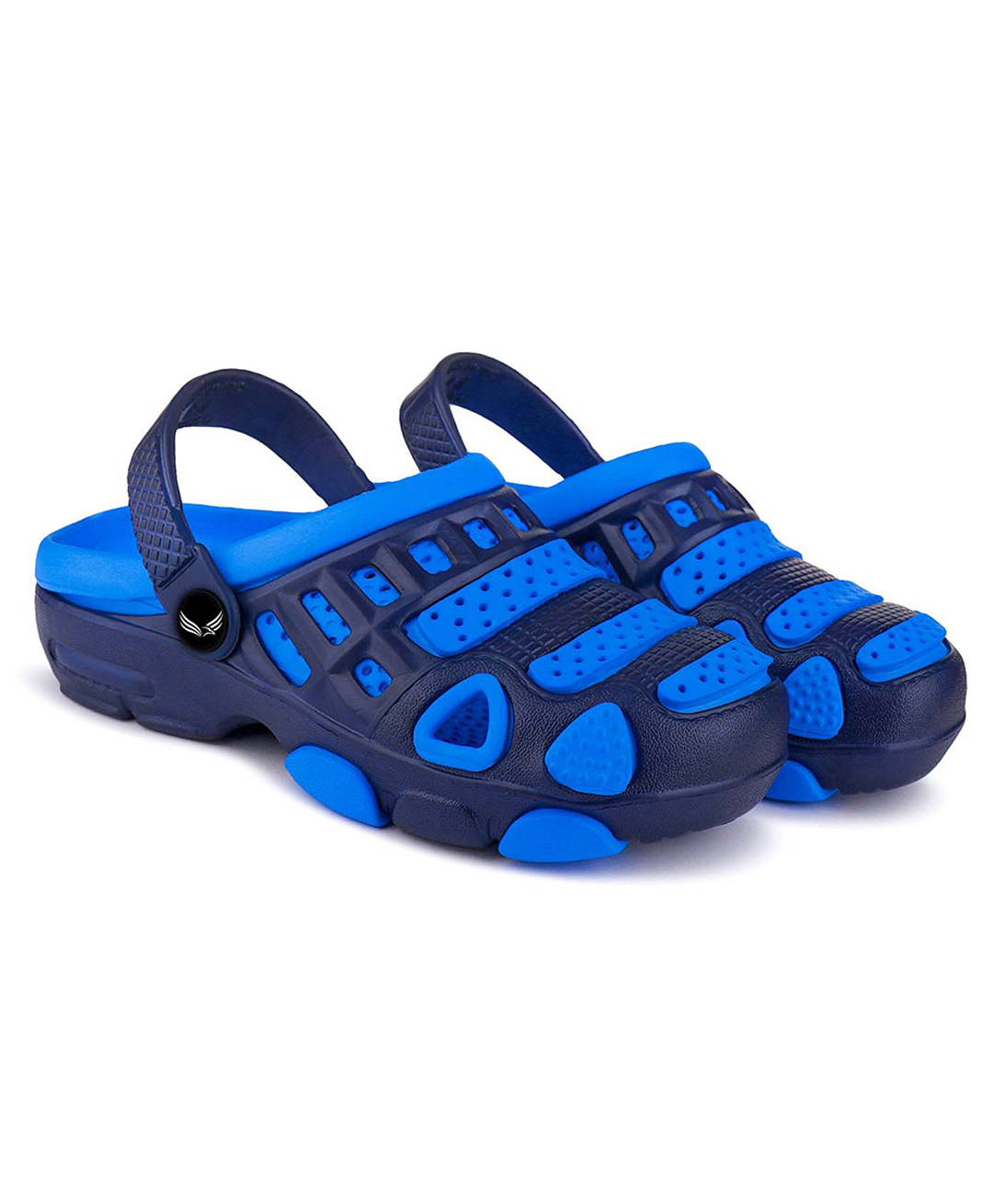 BERSACHE Colour Blocked Slingback Clogs - Blue-picture-11