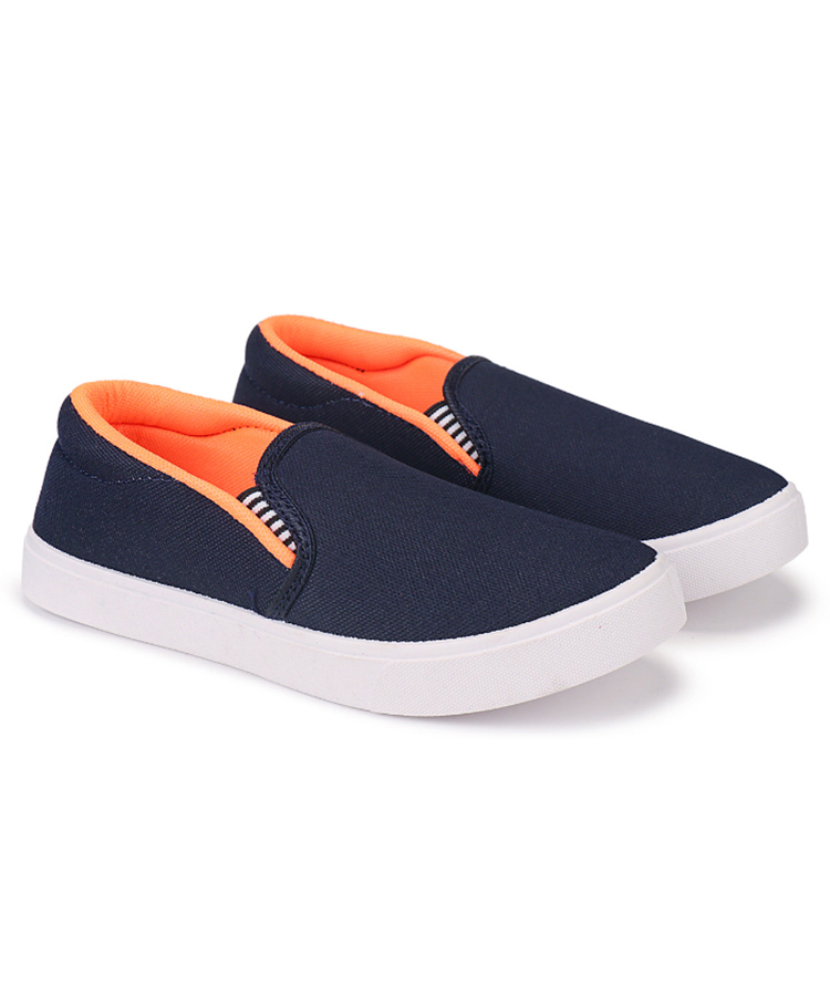BERSACHE Solid Slip On Shoes - Blue-image-27