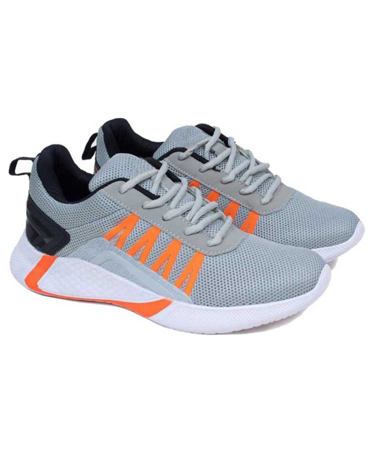 BERSACHE Mesh Detailed Lace Up Sneakers - Grey-picture-10