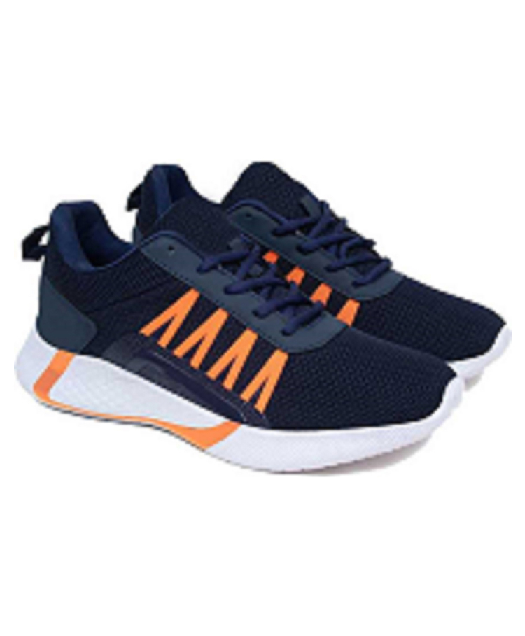 BERSACHE Mesh Detailed Lace Up Sneakers - Blue-image-33