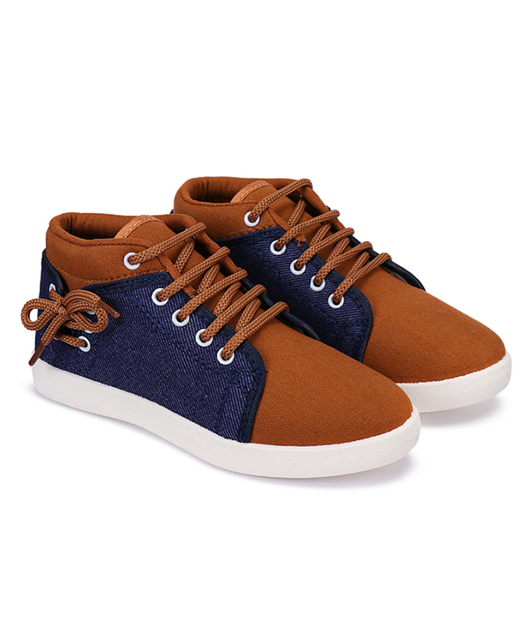 BERSACHE Colour Blocked Lace Up Sneakers - Brown-picture-47