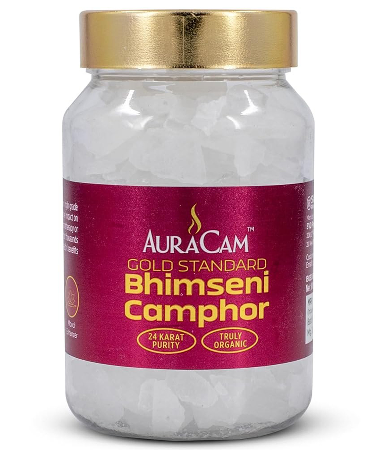 AuraCam Gold Standard Bhimseni Camphor - 100 g | Camphor for Pooja | 100% Pure Brass Kapoor | Aromatic for Pooja, Meditation, Havan, Room Freshener | Pure & Natural Pacha Kapoor-picture-48