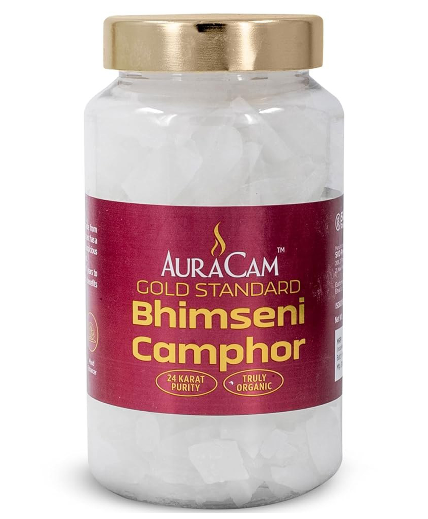 AuraCam Gold Standard Bhimseni Camphor - 250 g | Camphor for Pooja | 100% Pure Brass Kapoor | Aromatic for Pooja, Meditation, Havan, Room Freshener | Pure & Natural Pacha Kapoor-image-37