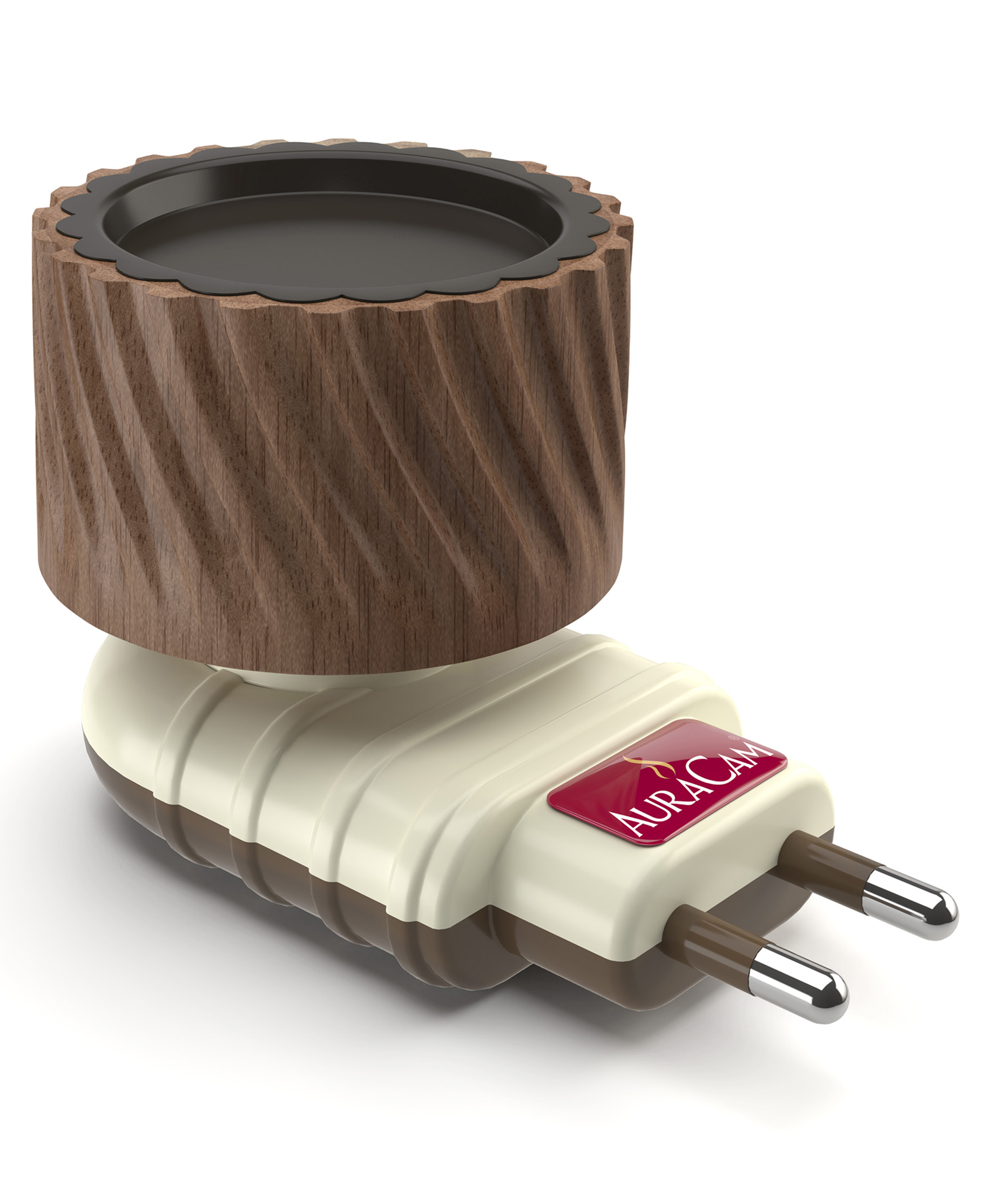 Auracam Camphor Burner | Essential Oil Diffuser | Electric Diffuser for Fragrance | Kapur Dani for Pooja, Home, Office (Pack of 1) Wood-image-30