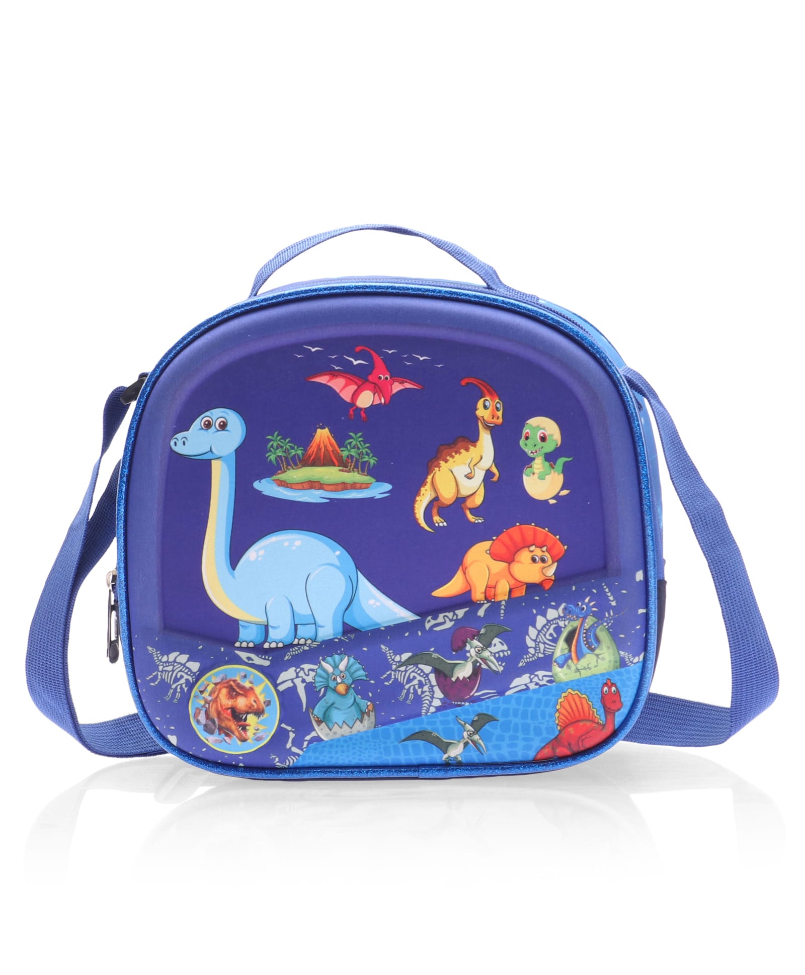 Babyhug Dinosaur Kids Insulated Lunch Box Bag with Adjustable Shoulder Strap & Handle - Blue| Thermal Lunch Carry Bag with Zip Closure for Boys & Girls-image-47