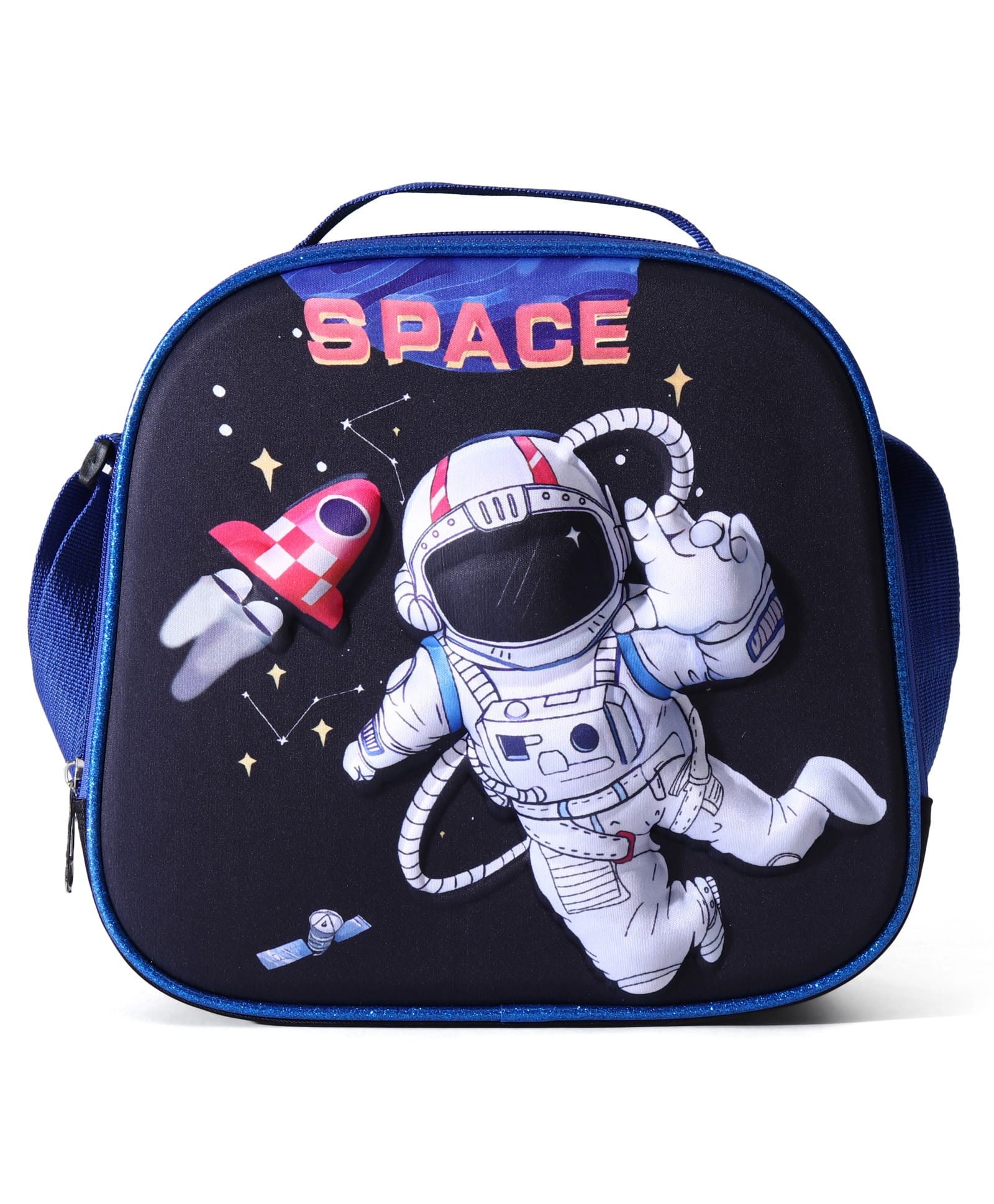 Babyhug Astronaut Kids Insulated Lunch Box Bag with Adjustable Shoulder Strap & Handle - Black| Thermal Lunch Carry Bag with Zip Closure for Boys & Girls-image-29