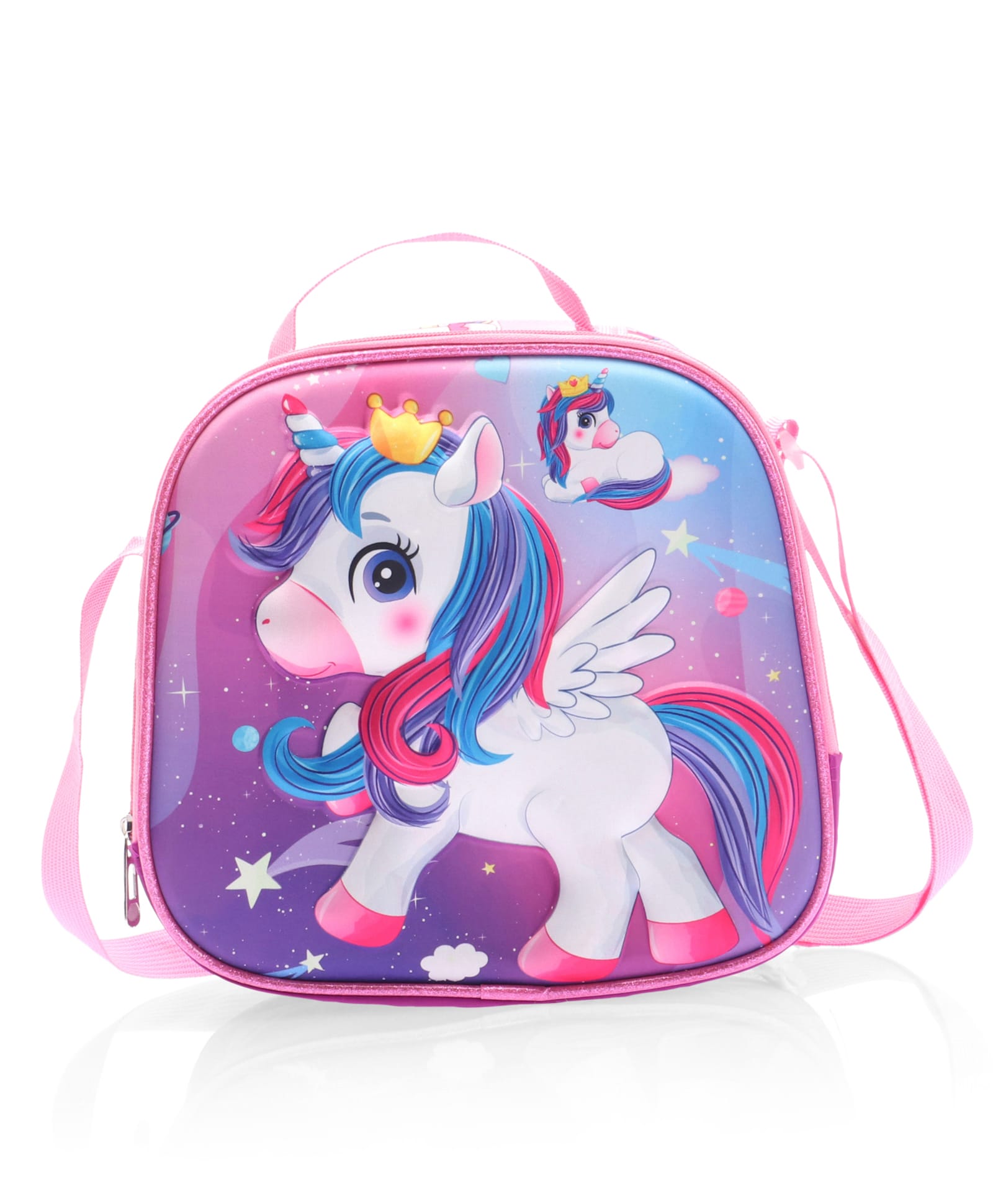 Babyhug Unicorn Kids Insulated Lunch Box Bag with Adjustable Shoulder Strap & Handle - Purple| Thermal Lunch Carry Bag with Zip Closure for Boys & Girls-image-46