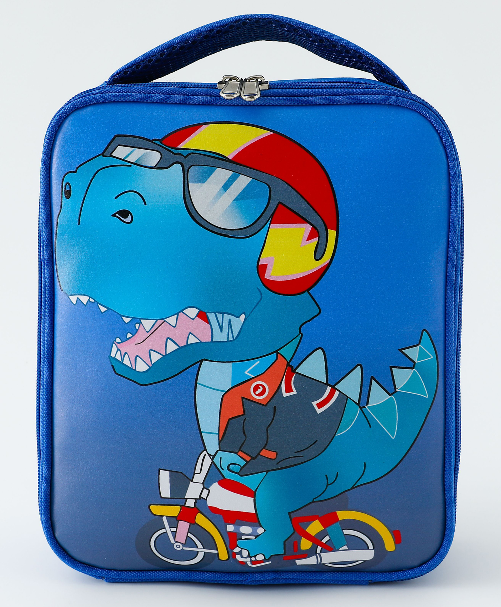 Babyhug Dino Water Resistant Lunch Bag - Blue| Compact & Lightweight Lunch Carry Bag for Kids & Parents-image-2