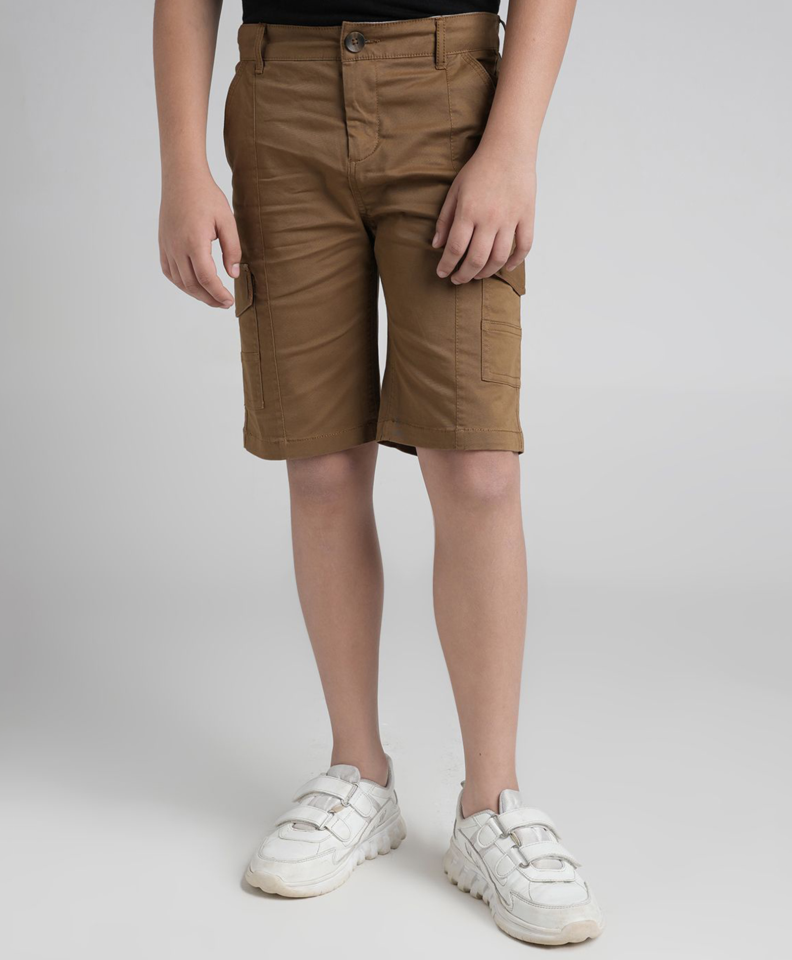 Under Fourteen Only Solid Shorts - Brown-picture-33