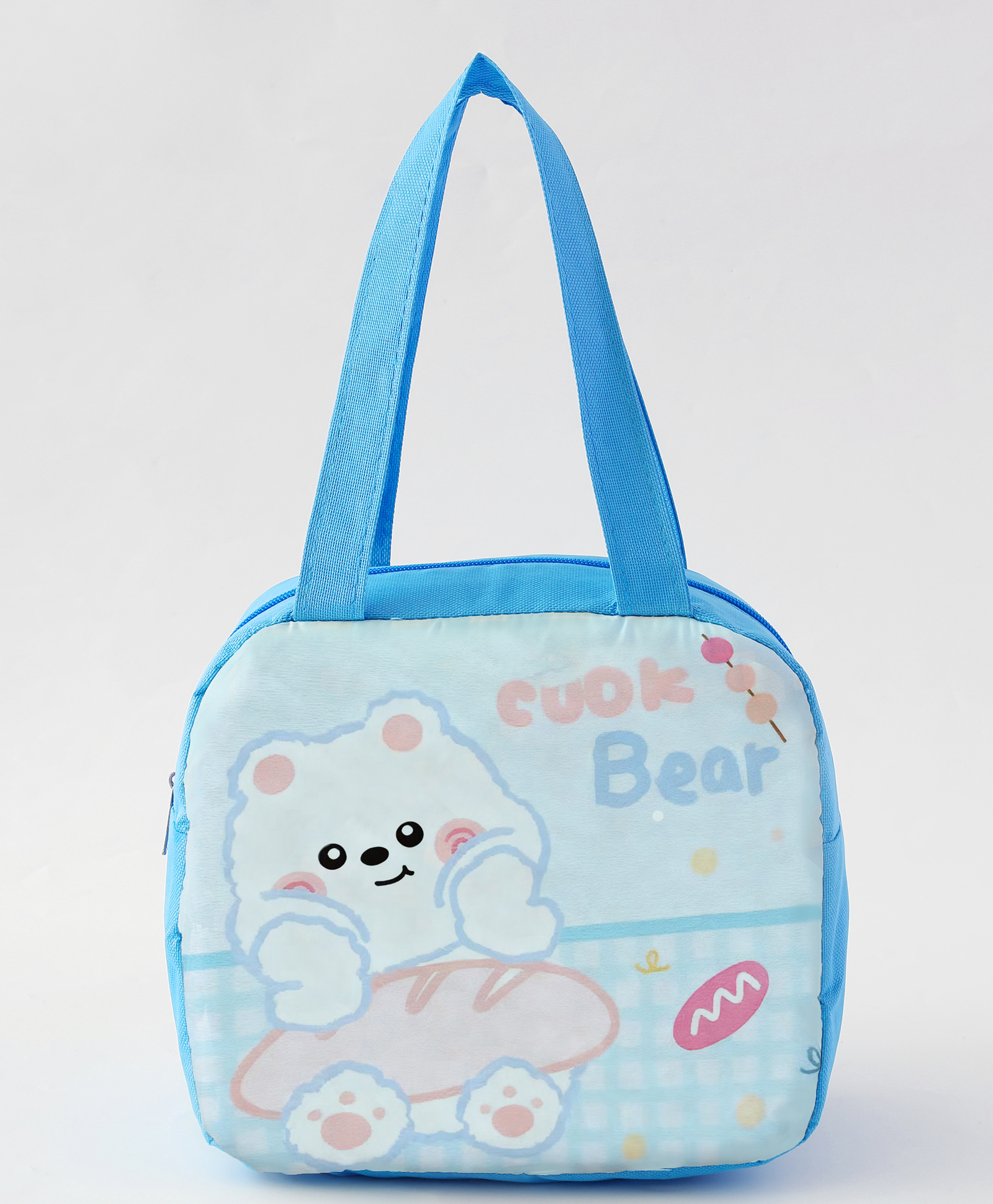 Cook Bear Insulated Kids Lunch Bag Light Blue| Lightweight School Tiffin Carry Bag| Thermal Bag| Ideal for School, Office & Picnic| Food Carry Bag with Handles for Boys & Girls-image-46