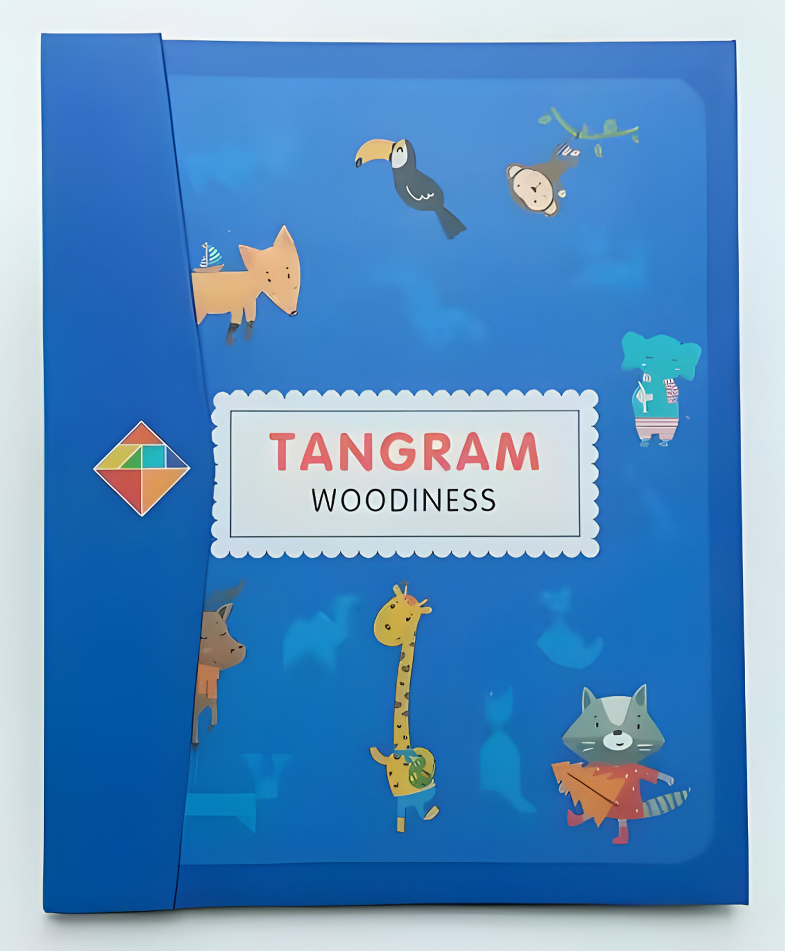 NEGOCIO Travel Wooden Tangram Puzzle - Magnetic Pattern Block Book With Solution- Pack of 1- Color May Vary-image-15
