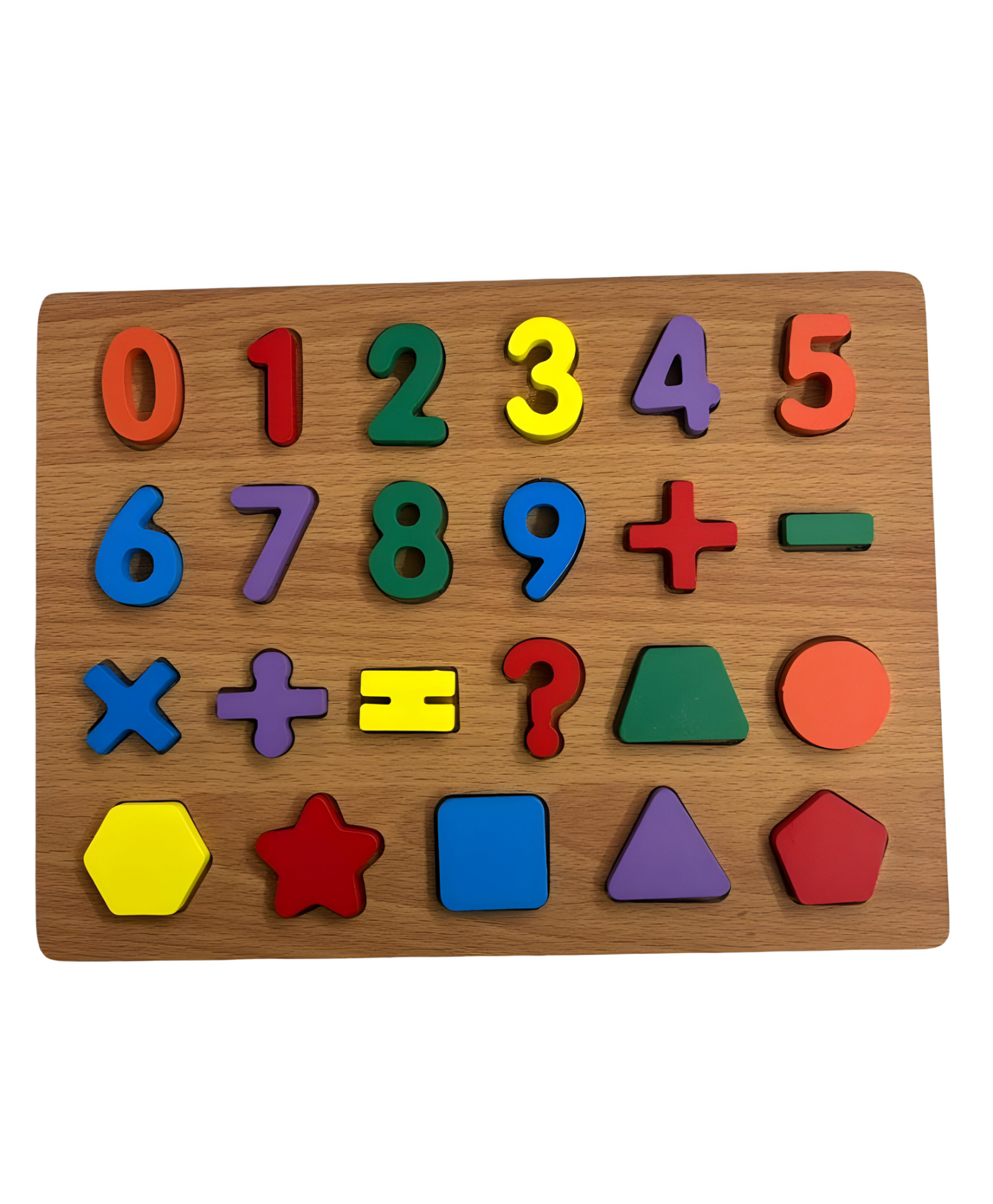 NEGOCIO Wooden Number Shape Puzzles Toddler Learning Puzzle Toys for Kids- Pack of 1- Color May Vary-image-45