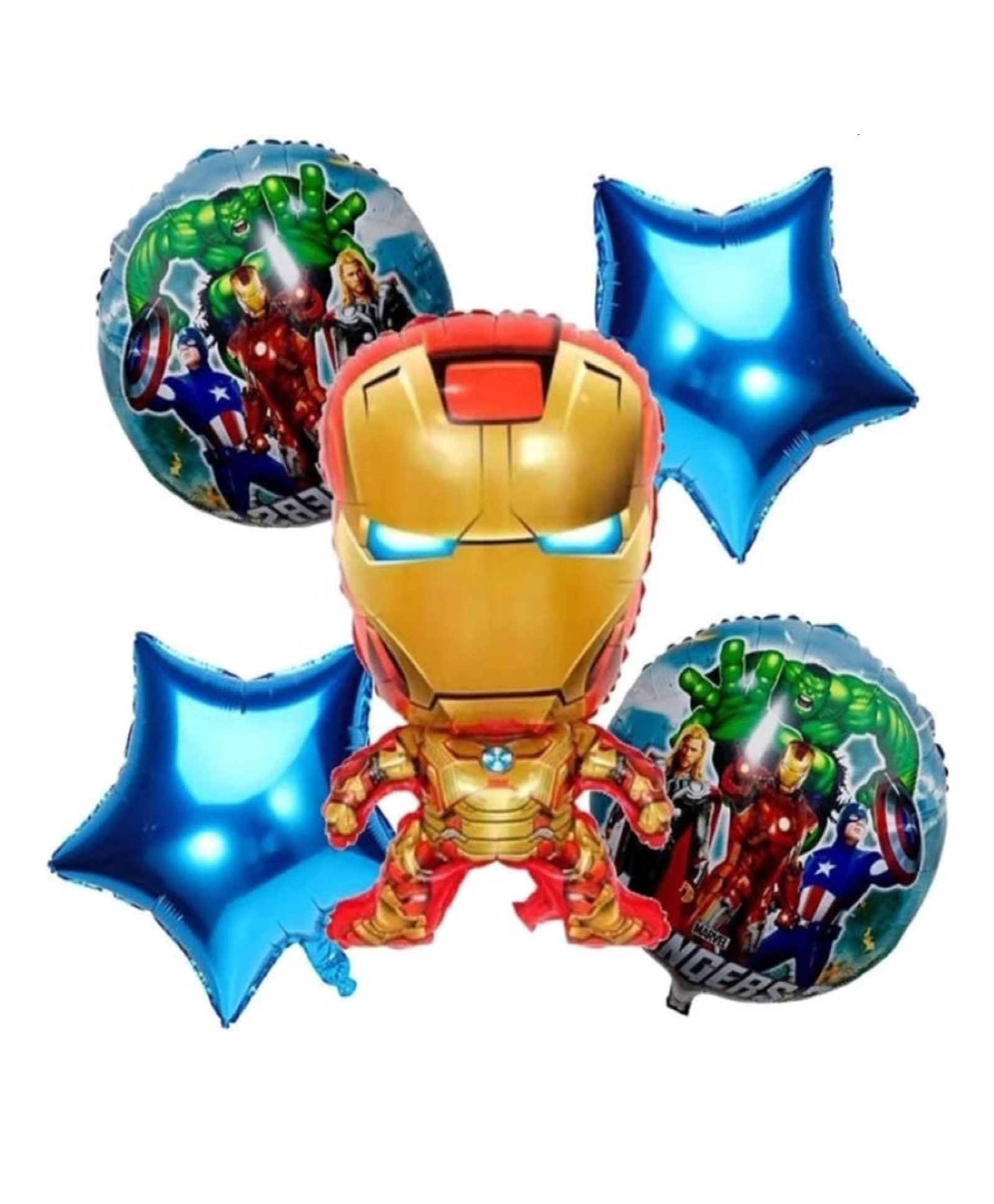 Bubble Trouble Avengers Ironman themed Foil balloons Pack of 5-image-13