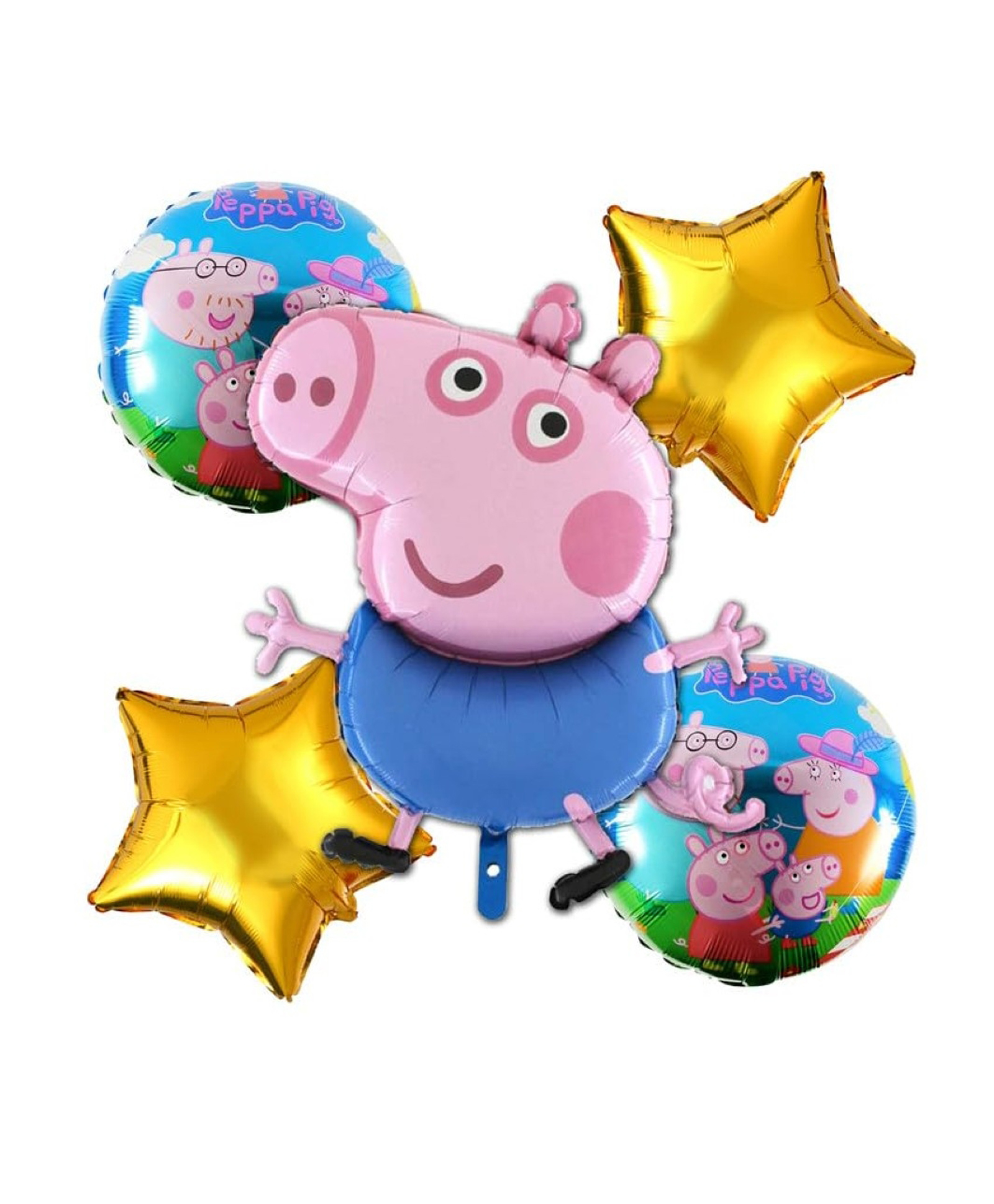 Bubble Trouble peppa pig themed Foil balloons Pack of 5-image-11
