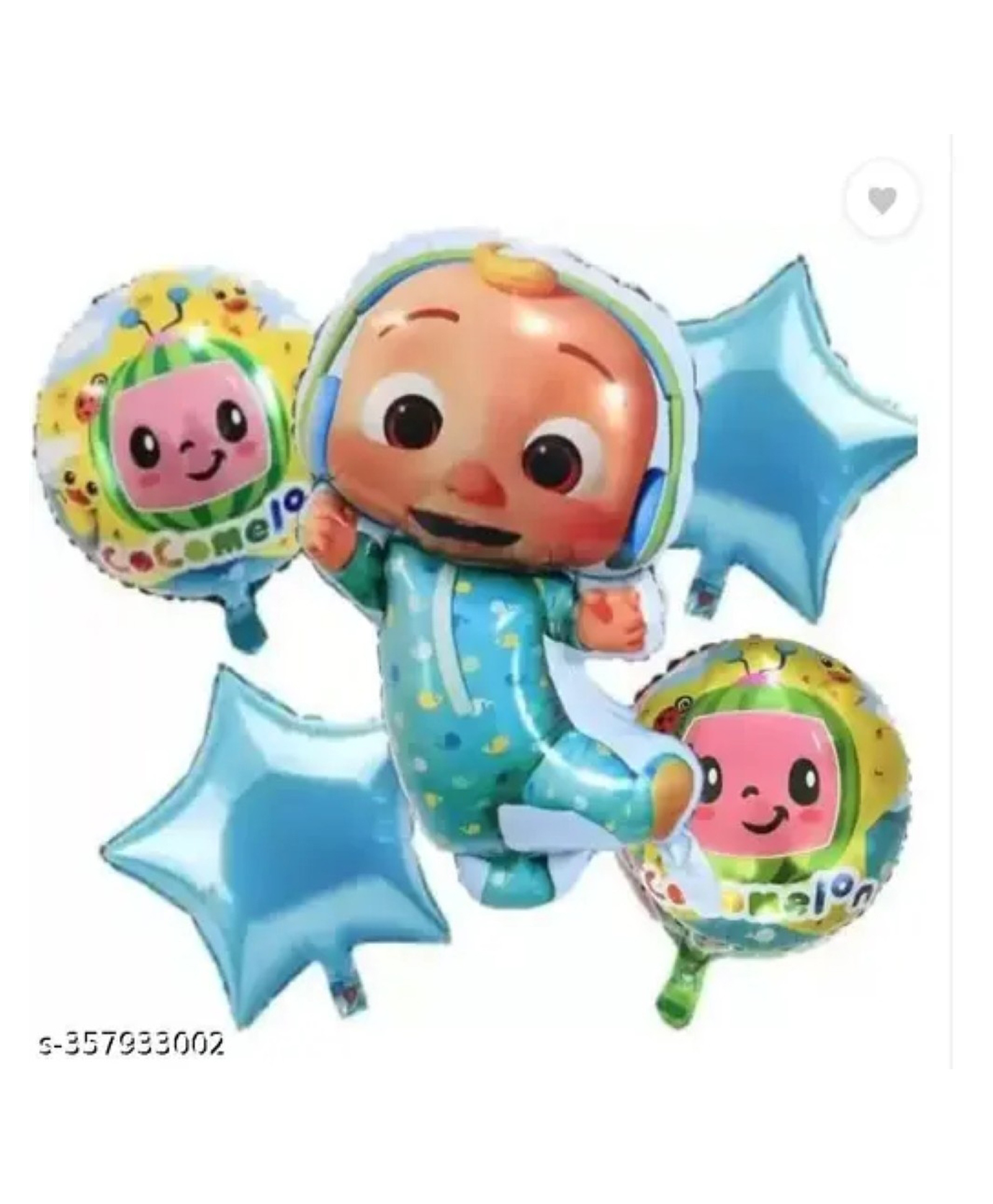 Bubble Trouble Cocomelon themed Foil balloons Pack of 5-image-20
